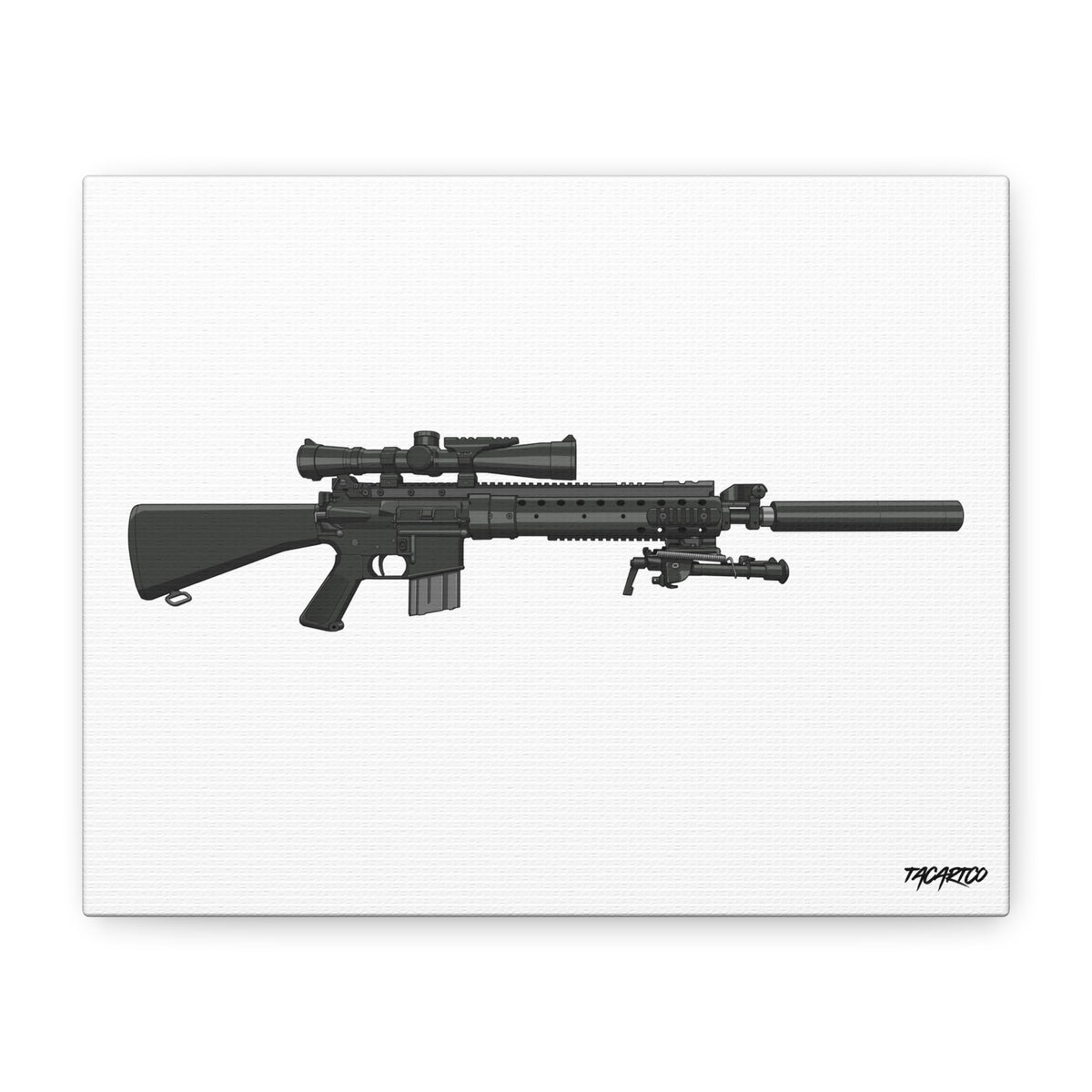 MK12 - Canvas Print (White Background)