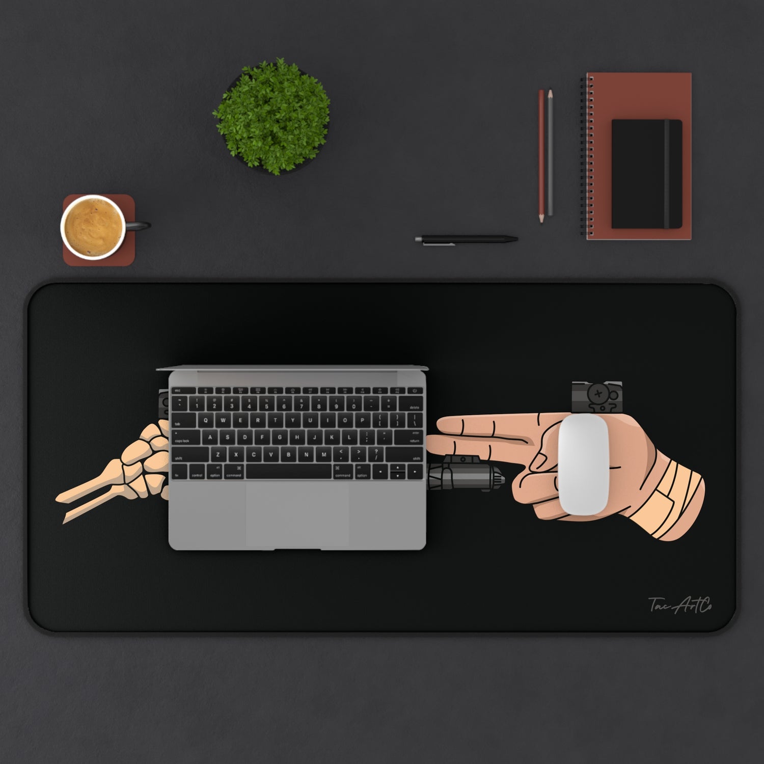 TacArt Life & Death Finger Gun v1 - Desk Mat