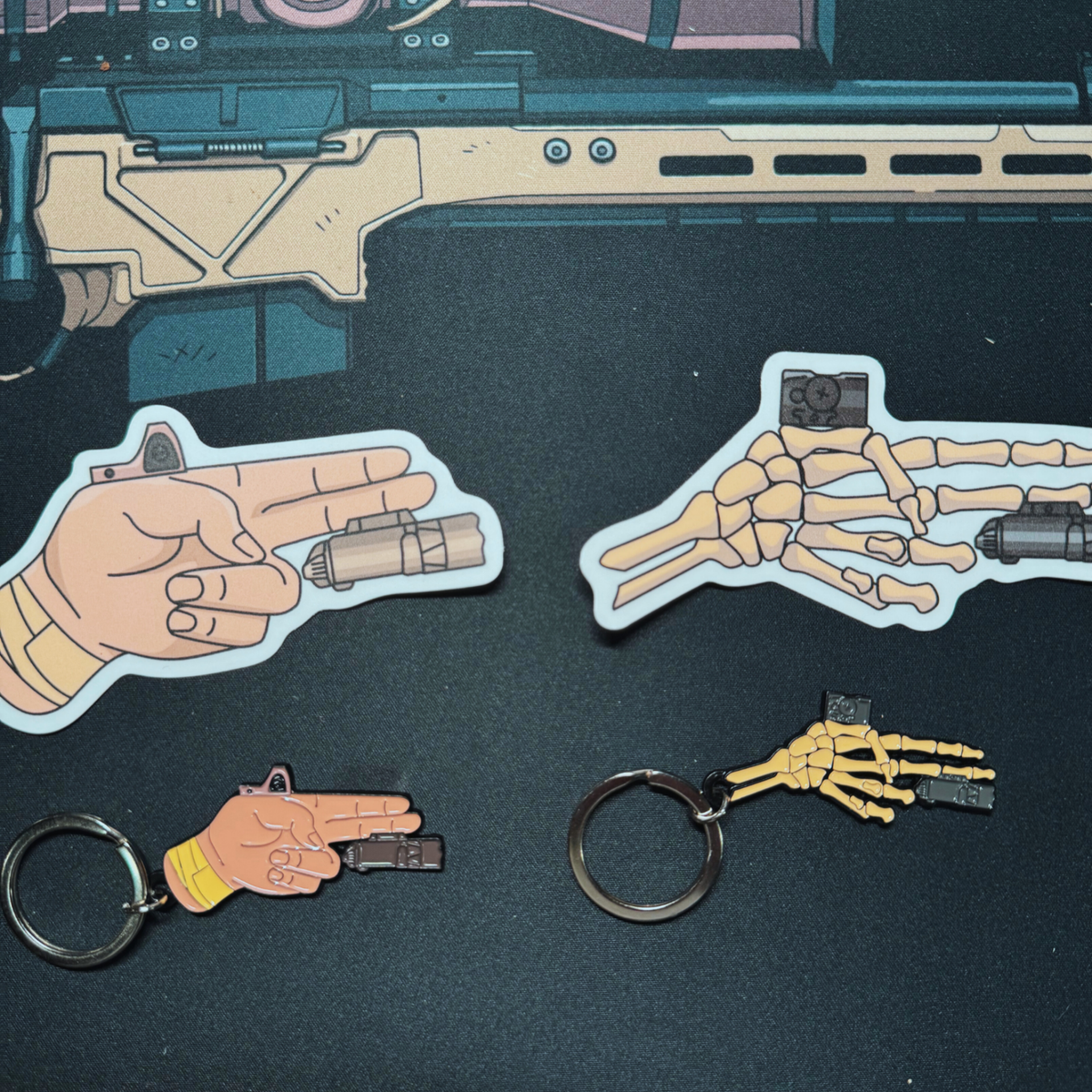 TacArtCo Finger Gun Bundle - Keychains