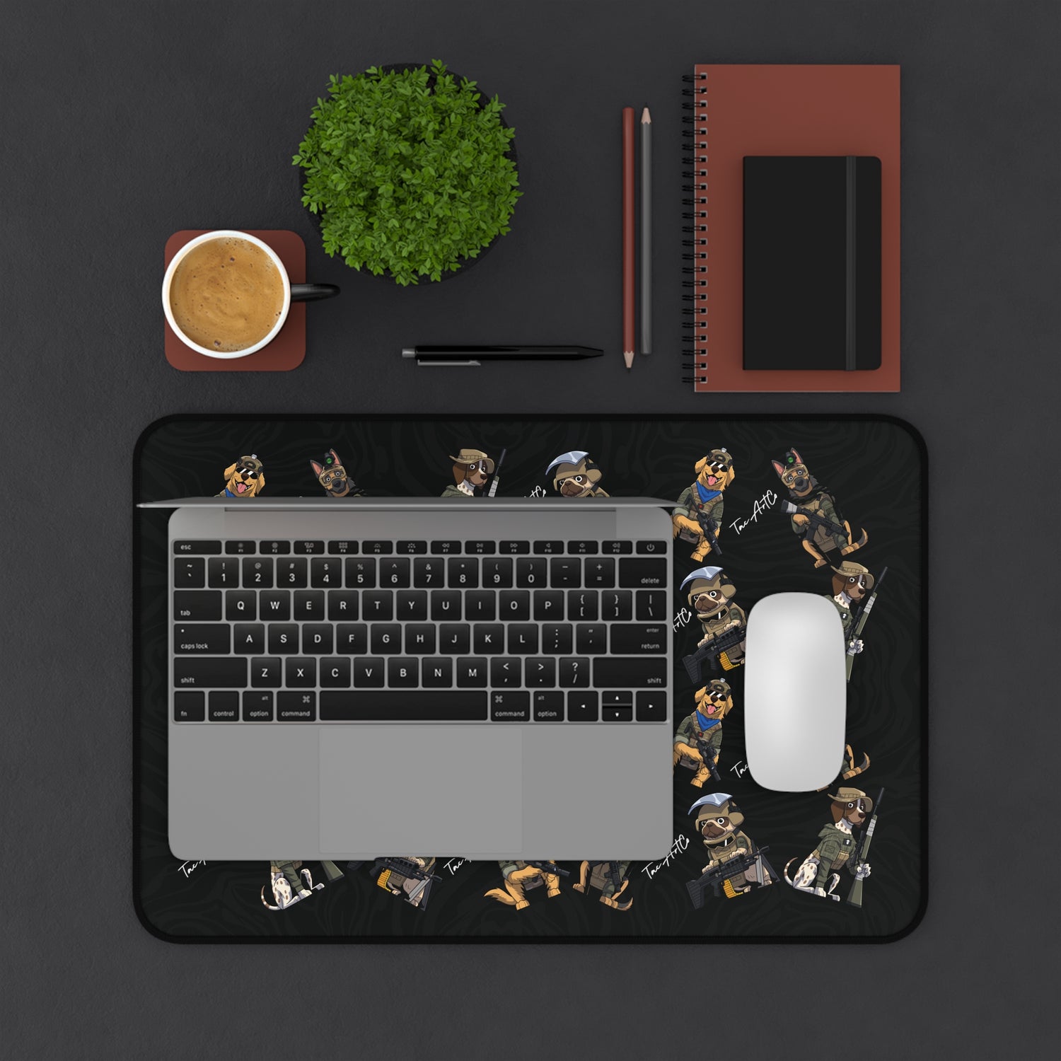 Dog Squad Pattern - Desk Mat