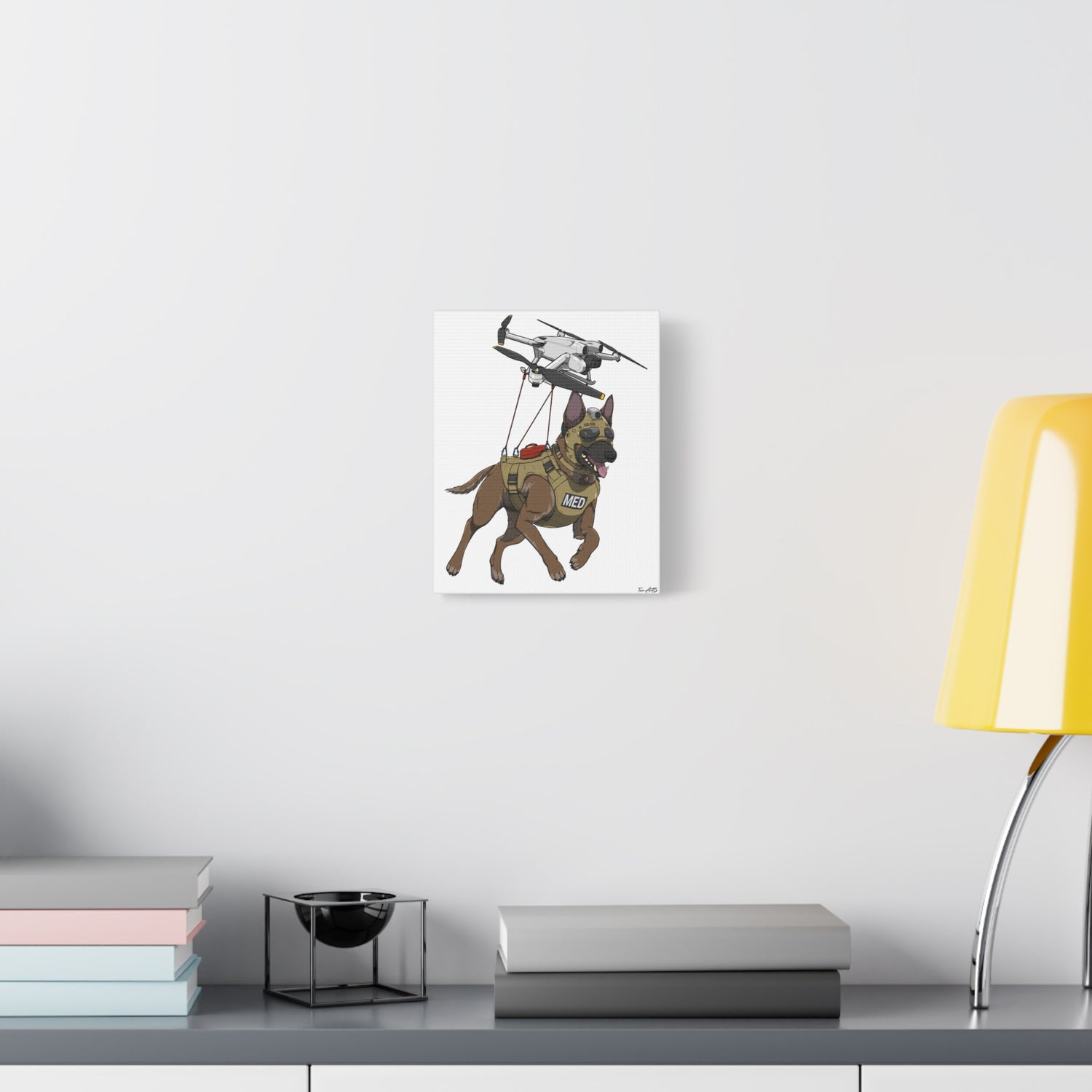 Drone Dog Medic Canvas Print – Tactical K9 Airdrop