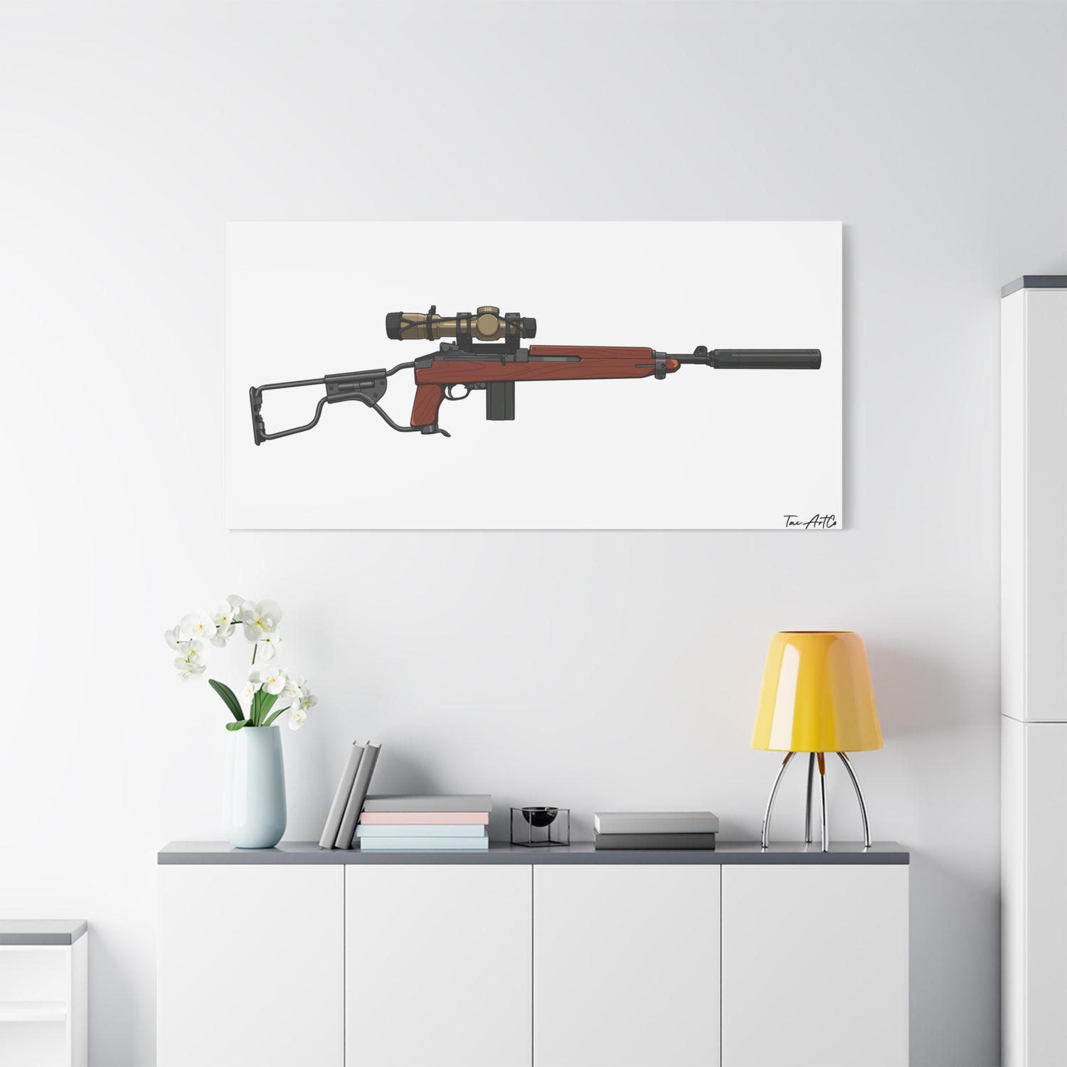 Silent Service β Suppressed M1 Carbine Canvas Print