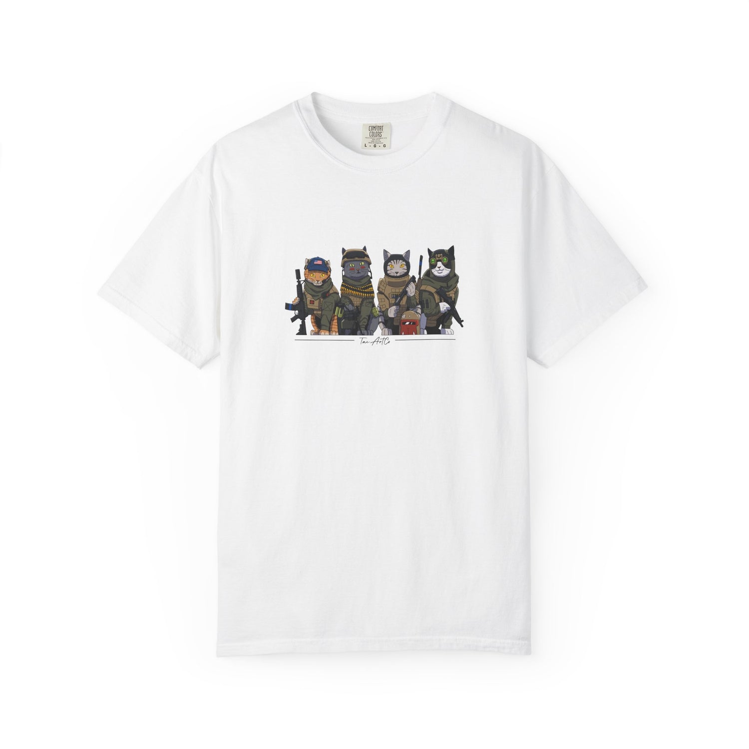 Tactical Cats – The Frontline Felines Tee (v1)