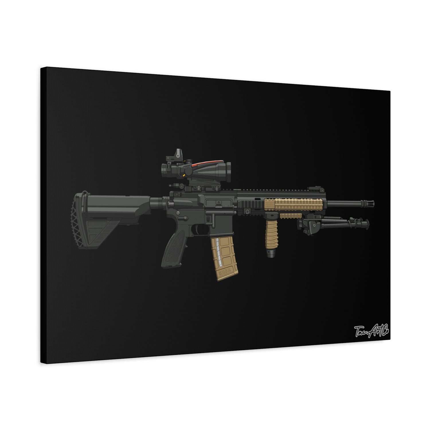 M27 IAR – Canvas Print (Black Background)