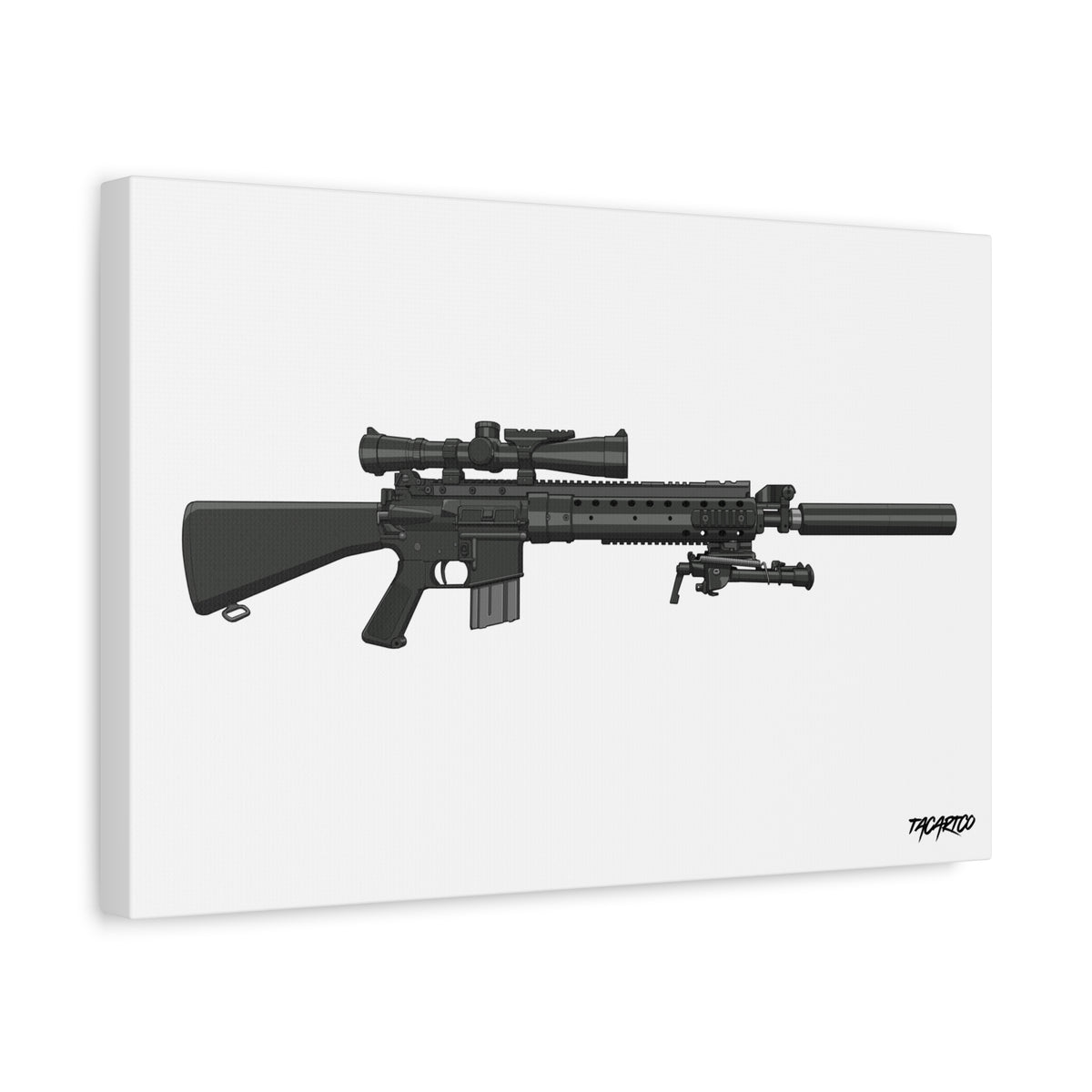 MK12 - Canvas Print (White Background)