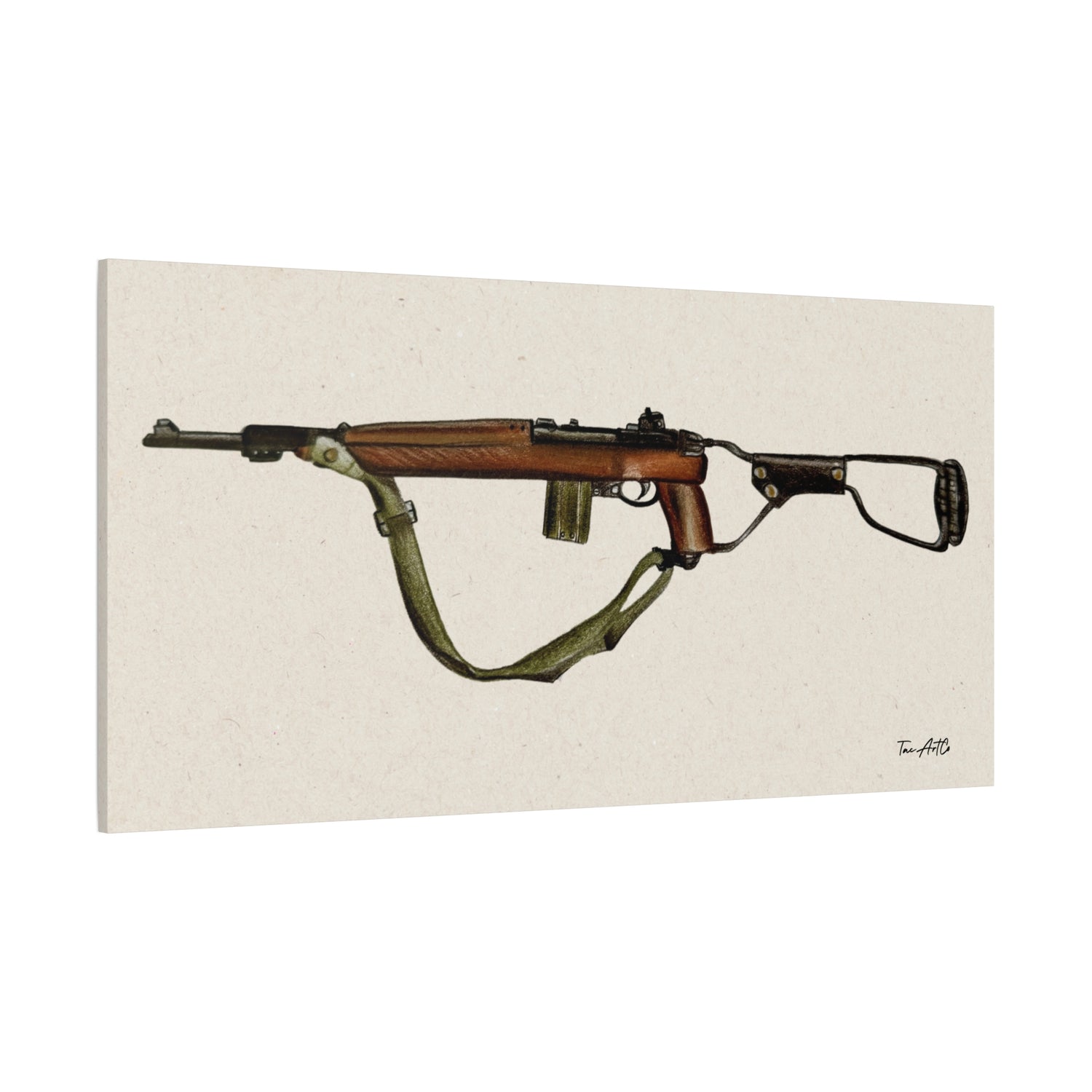 M1 Carbine Canvas Print – Classic Firearm Art with a WWII Soul