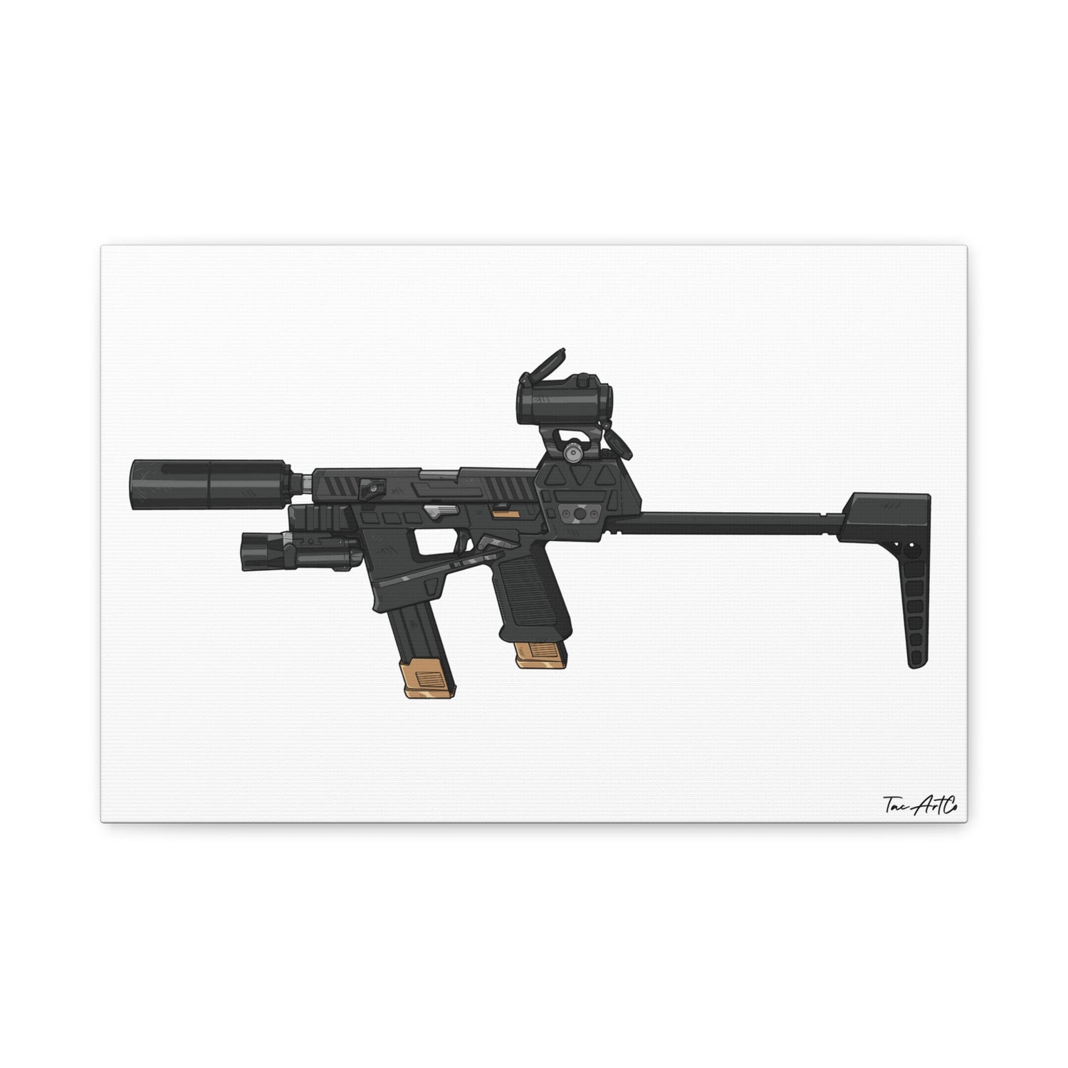 Flux Raider Canvas Print – Sidearm on Steroids