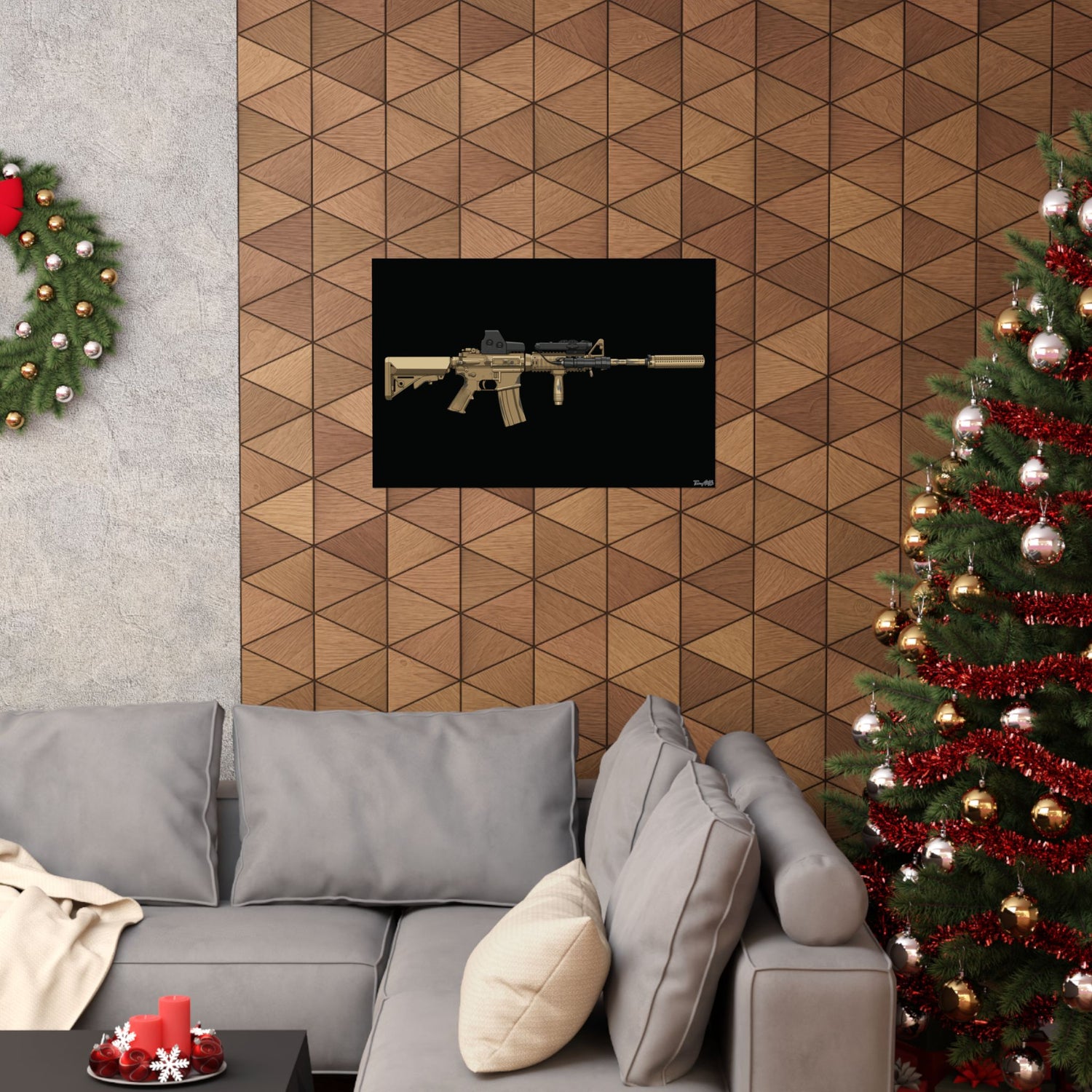 M4A1 Block I - Matte Poster (Black Background)