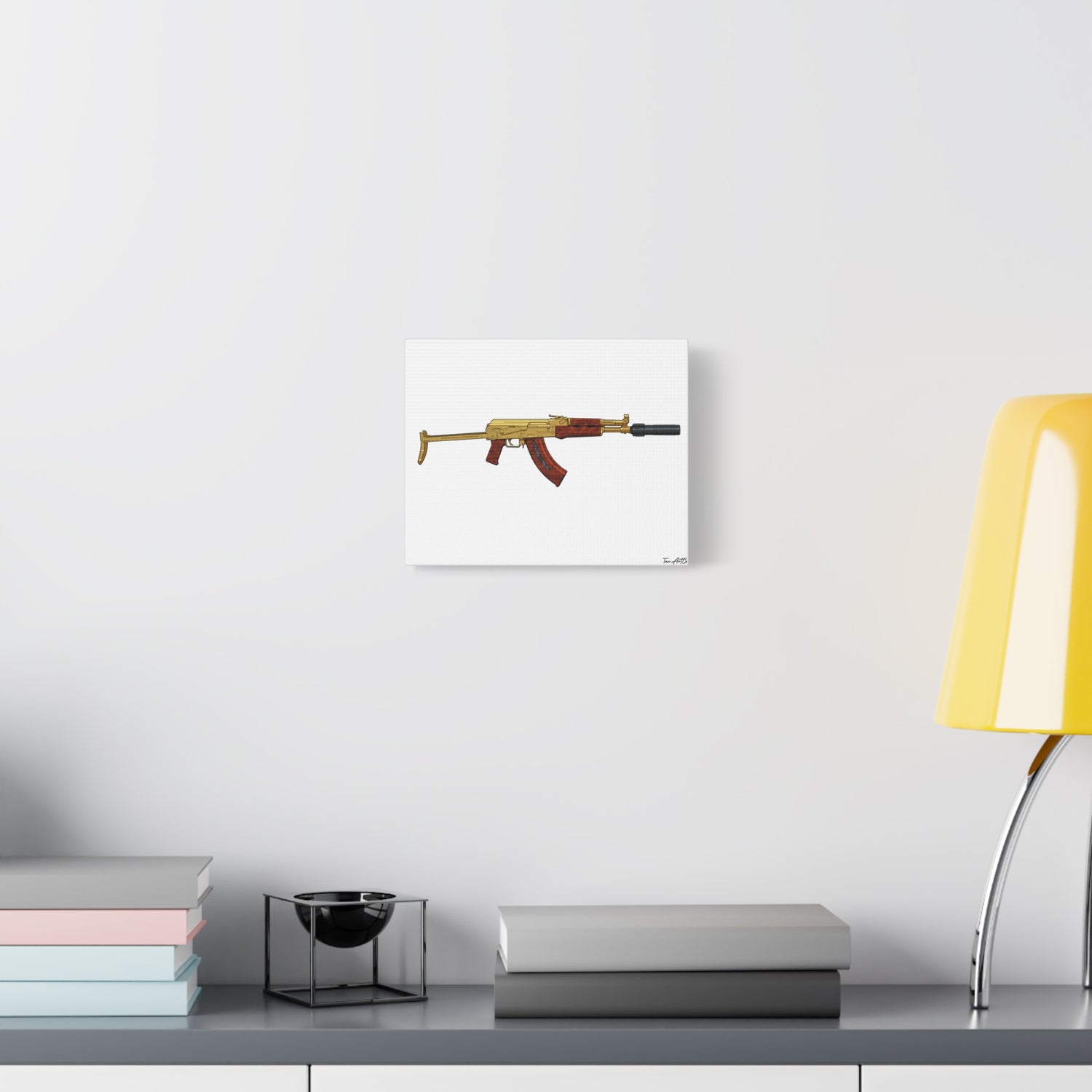 Gold AK Canvas Print – When You Want to Be Tactical and Drippin’