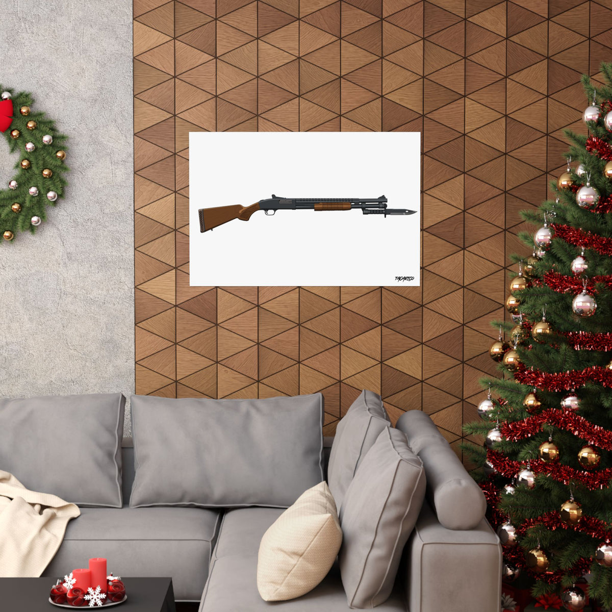 Mossberg 590A1 Retrograde - Matte Poster (White Background)