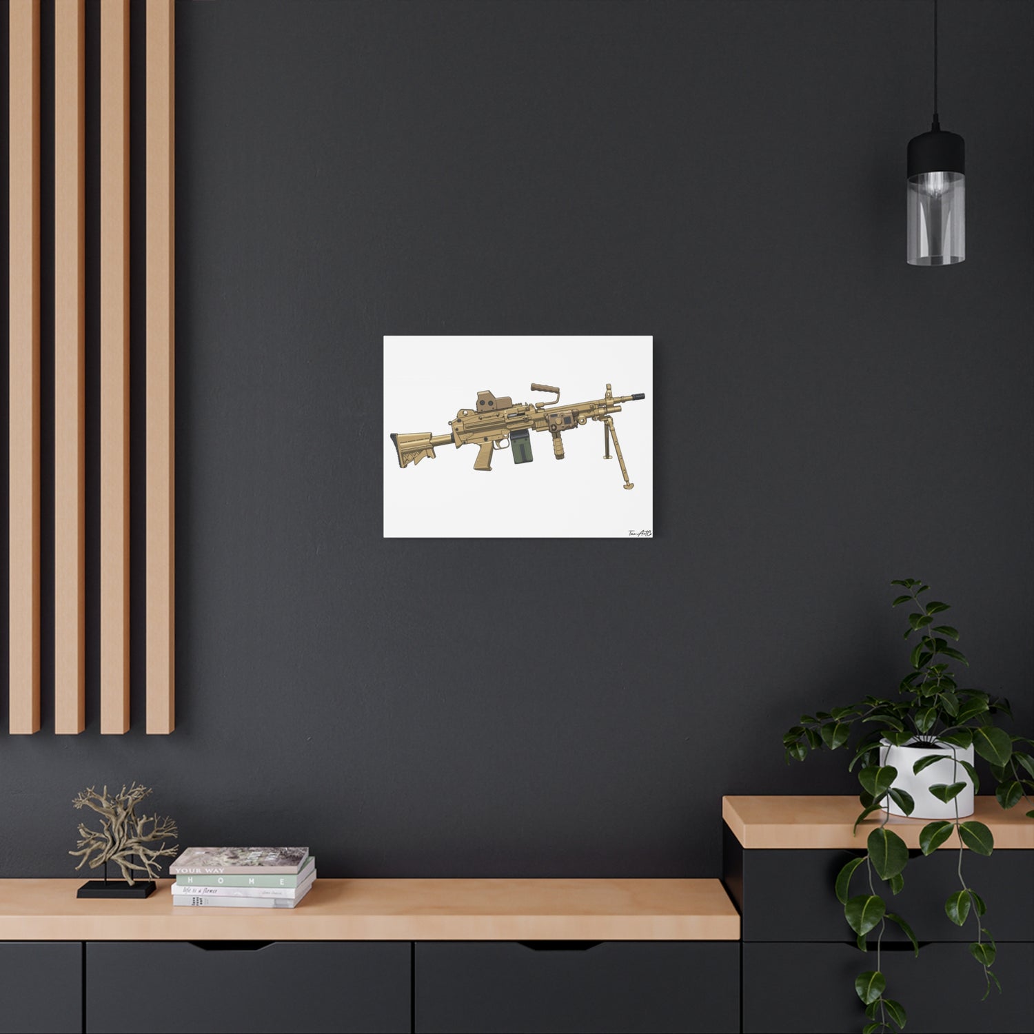 M249 SAW β Belt-Fed Canvas Print