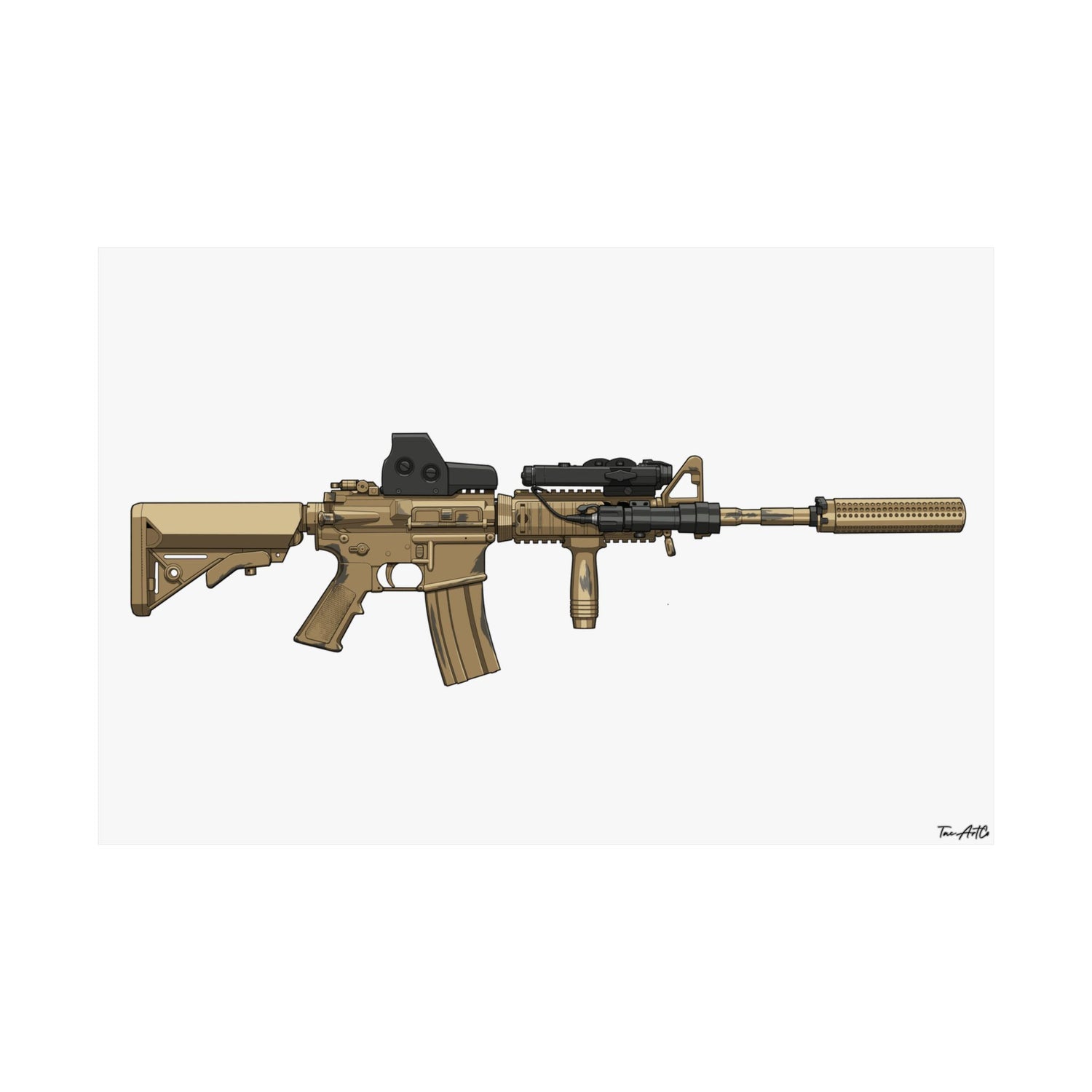 M4A1 Block I - Matte Poster