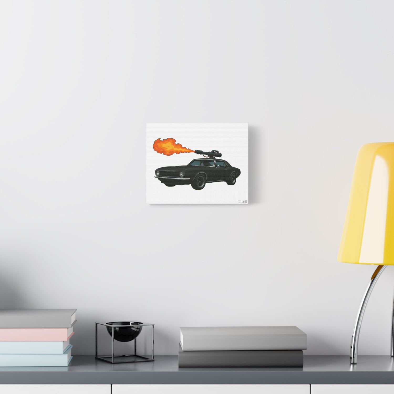 Hell on Wheels – '67 Camaro Flamethrower Rig Canvas Print