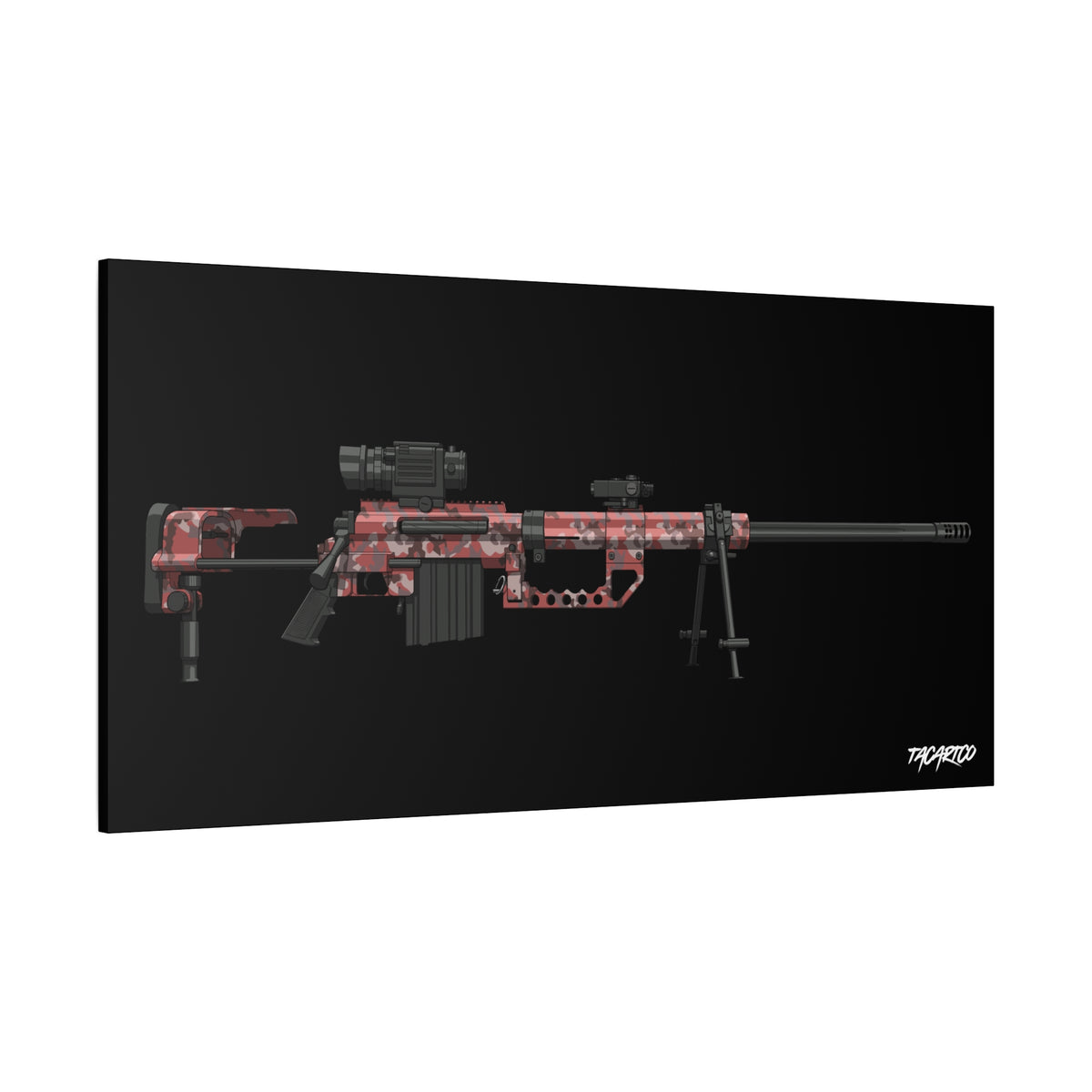 M200 Intervention - Canvas Print (Black Background)