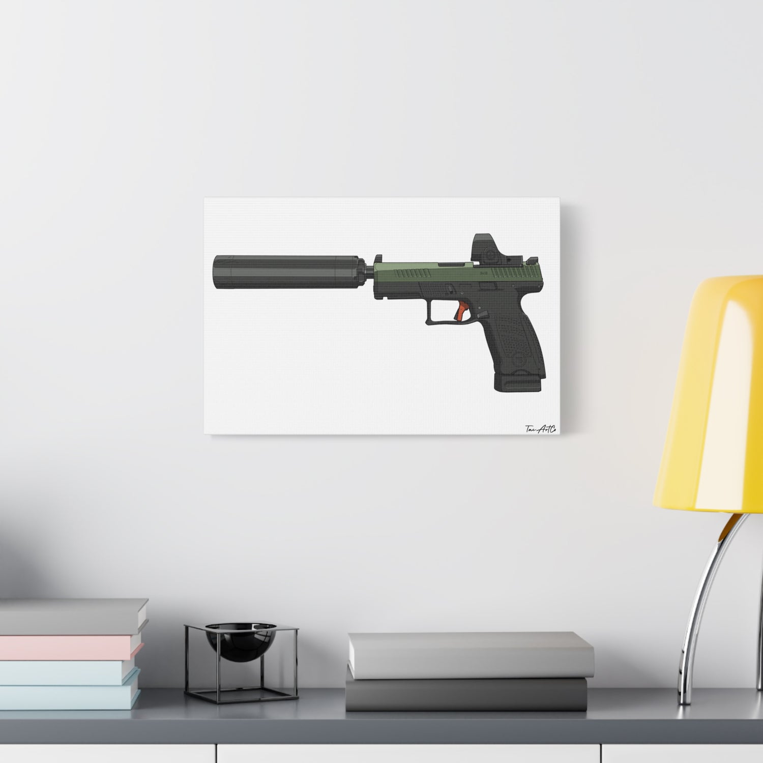 CZ P-10 C Suppressed w/SRO – Canvas Print