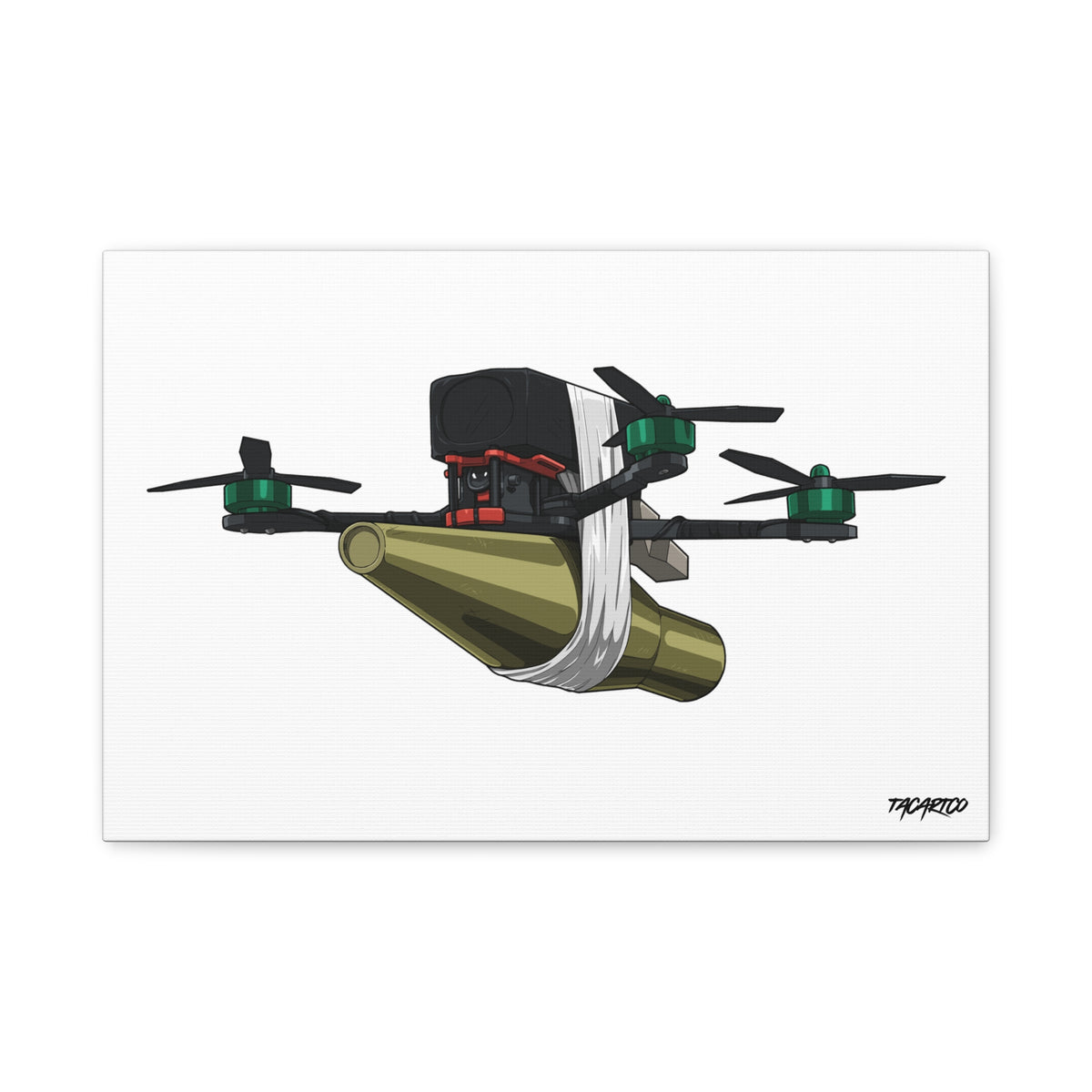 FPV Drone - Canvas Print (White Background)