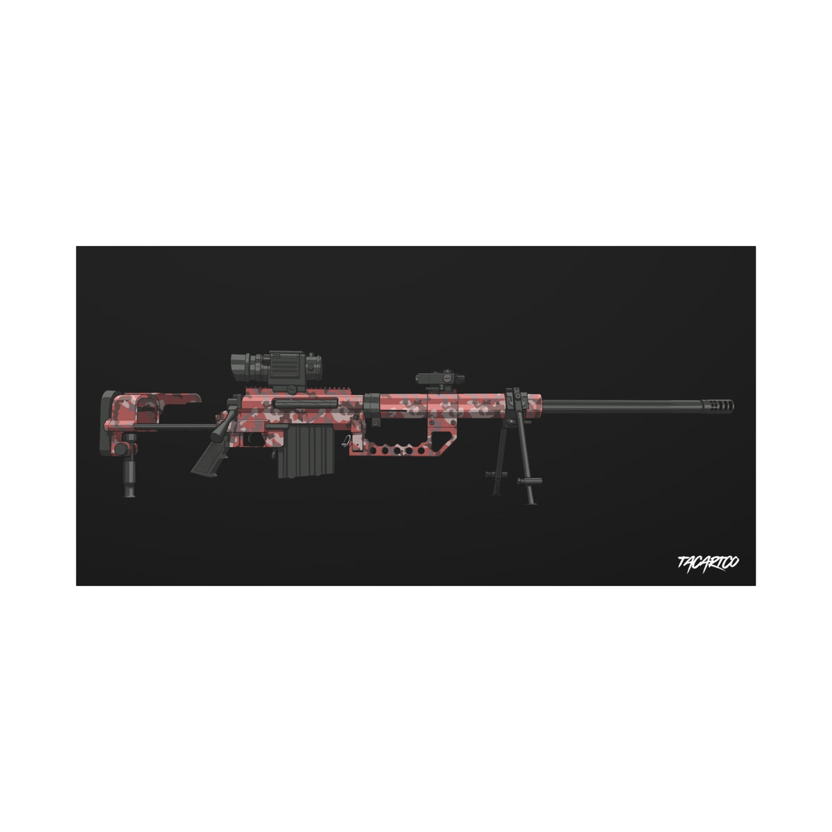 M200 Intervention - Canvas Print (Black Background)