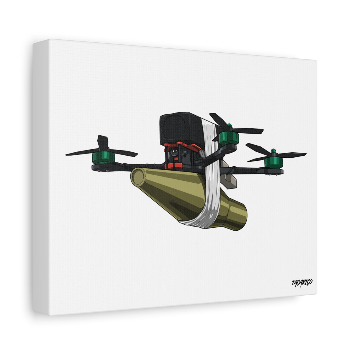 FPV Drone - Canvas Print (White Background)