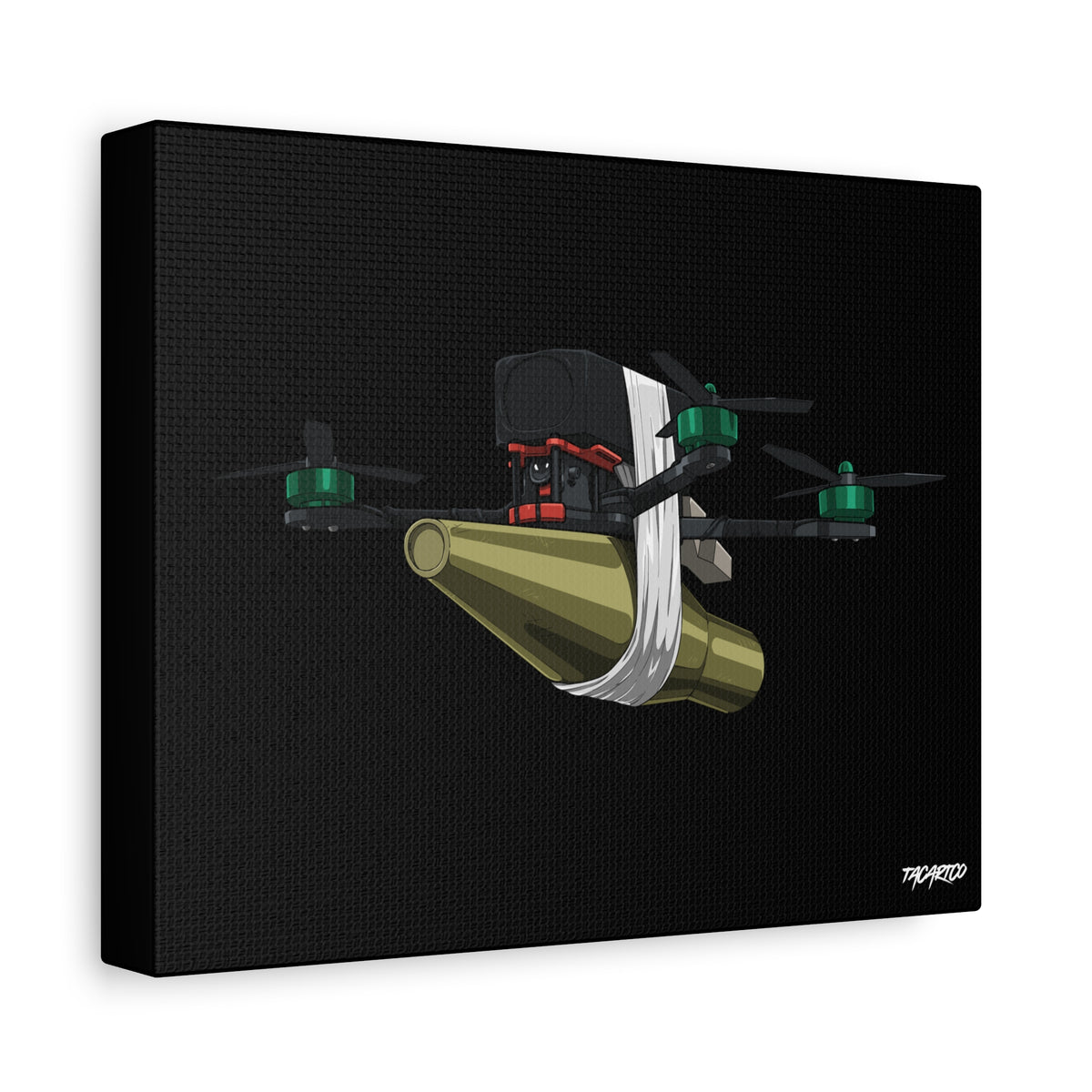 FPV Drone - Canvas Print (Black Background)