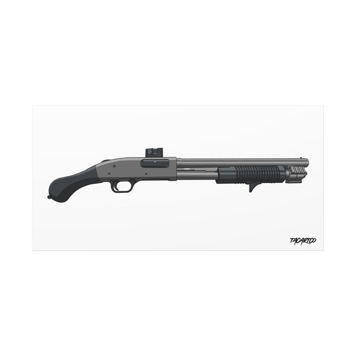 Shorty Mossberg 590A1 - Canvas Print (White Background)