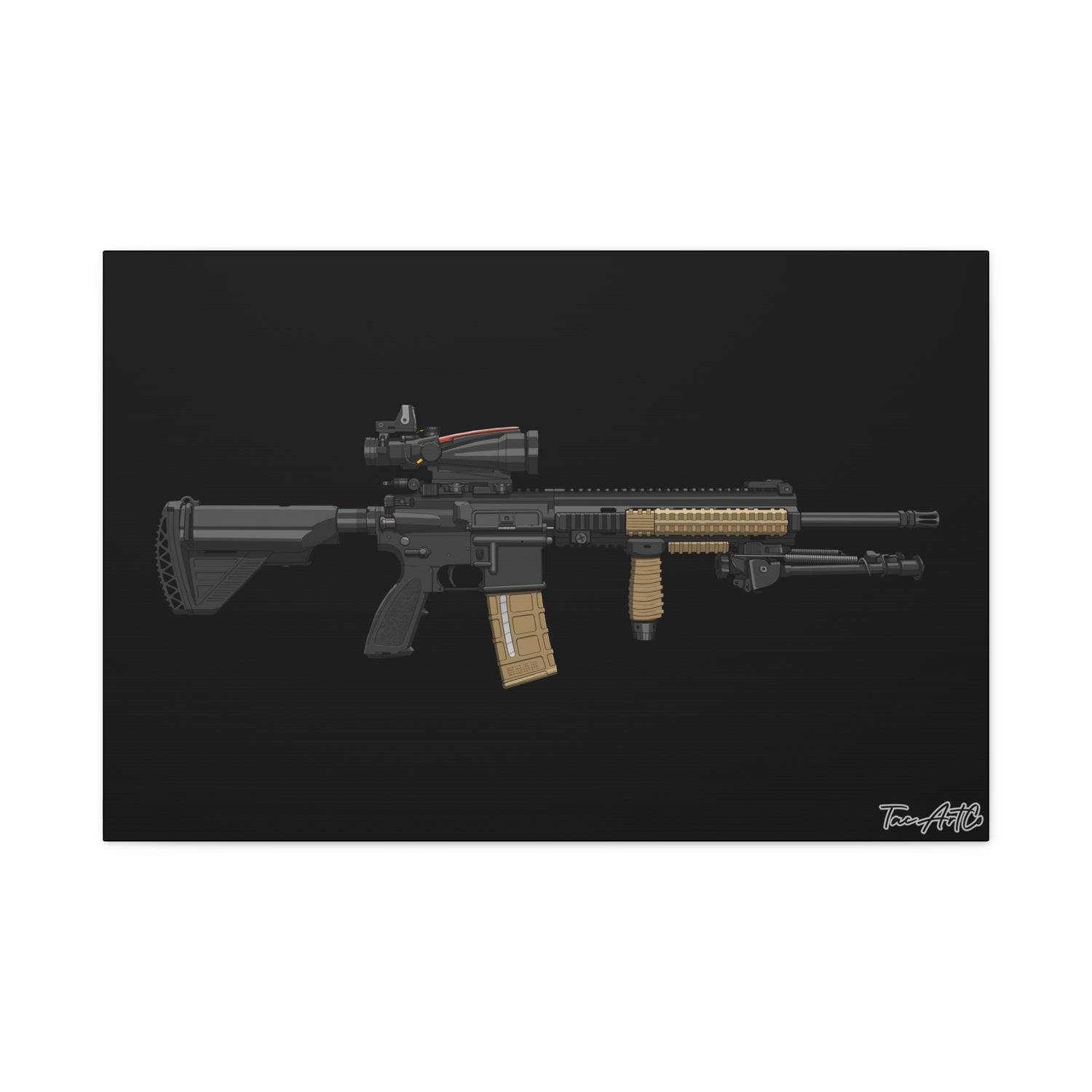 M27 IAR – Canvas Print (Black Background)