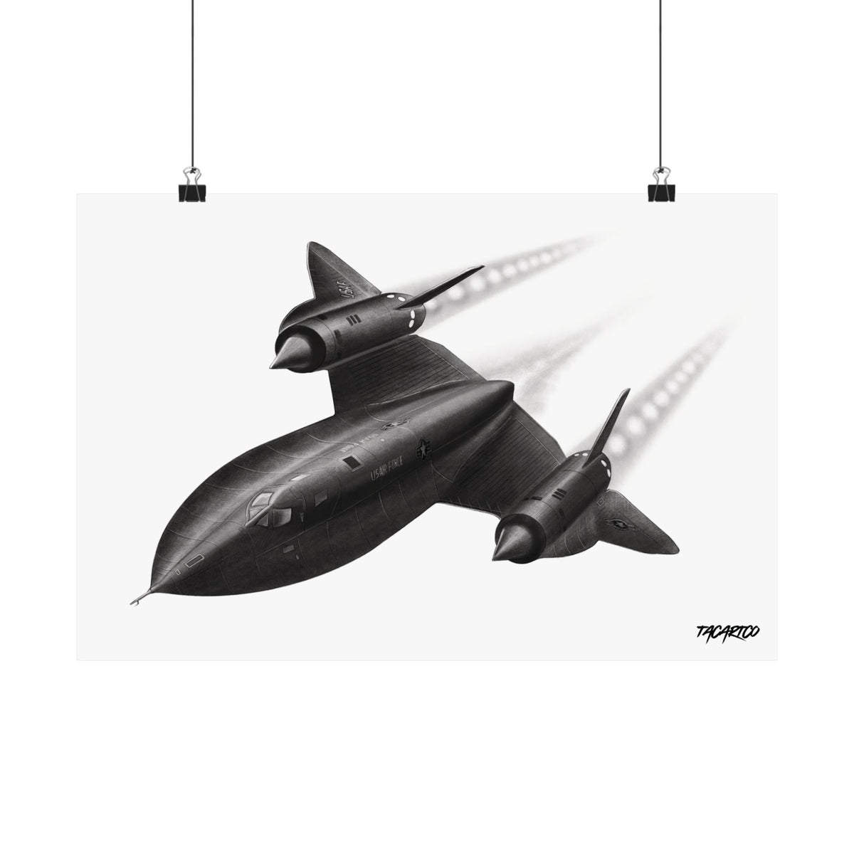 SR-71 Blackbird Sketch - Matte Poster