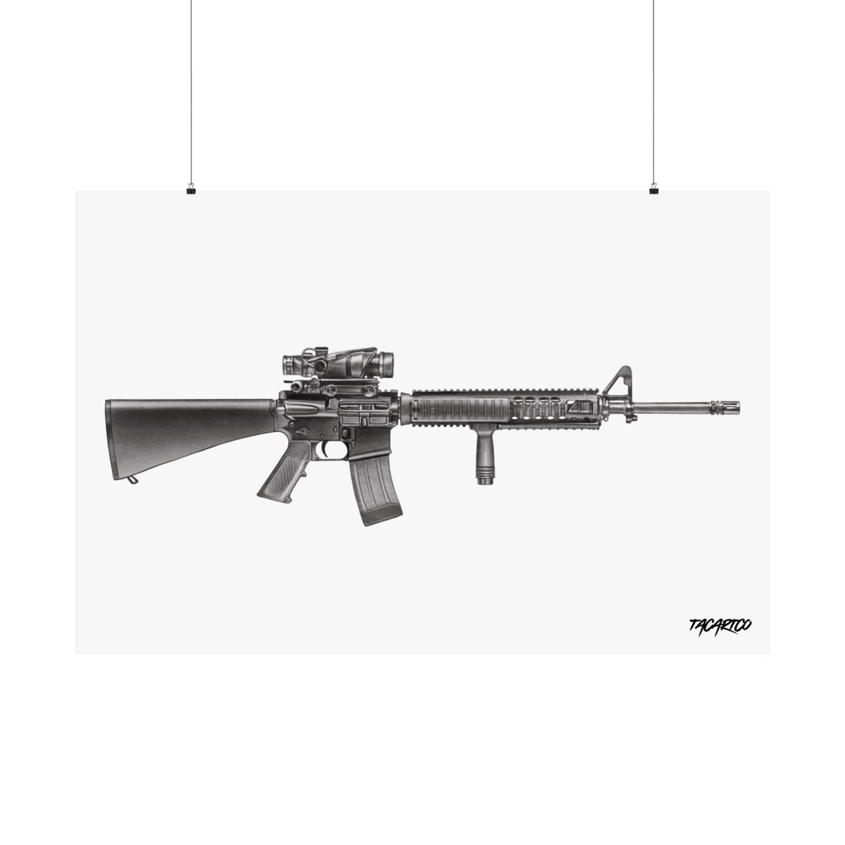 M16A4 Sketch - Matte Poster