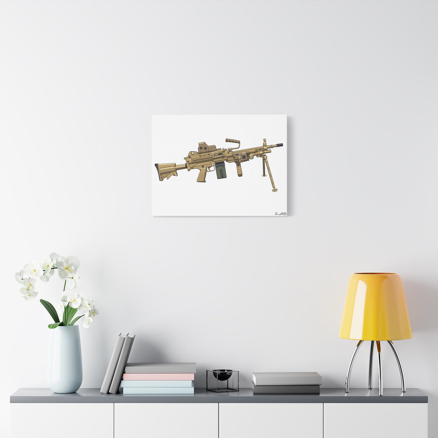 M249 SAW β Belt-Fed Canvas Print