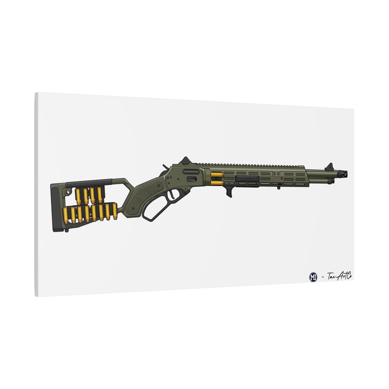 Tactical Lever Action Rifle Canvas Print – Modern Cowboy Energy