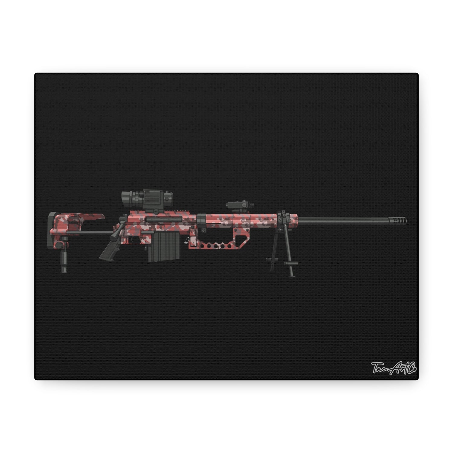 M200 Intervention COD Classic – Canvas Print (Black Background)
