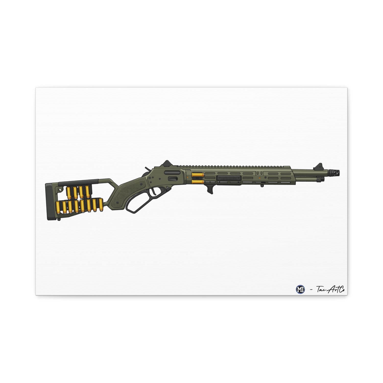 Tactical Lever Action Rifle Canvas Print – Modern Cowboy Energy