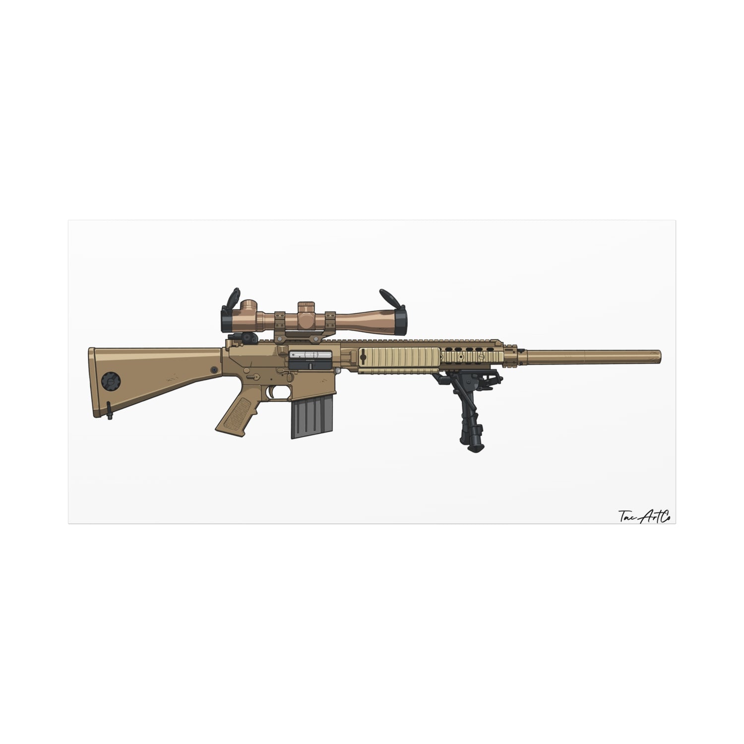 M110 SASS – Semi-Auto Sniper Canvas Print