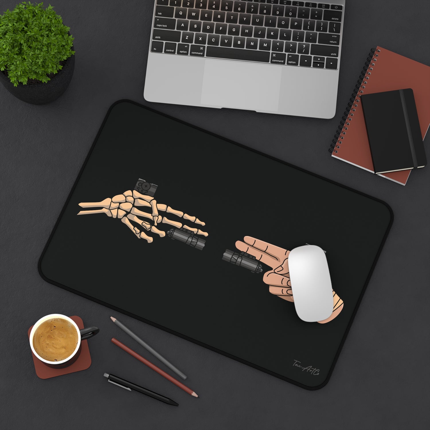 TacArt Life & Death Finger Gun v1 - Desk Mat