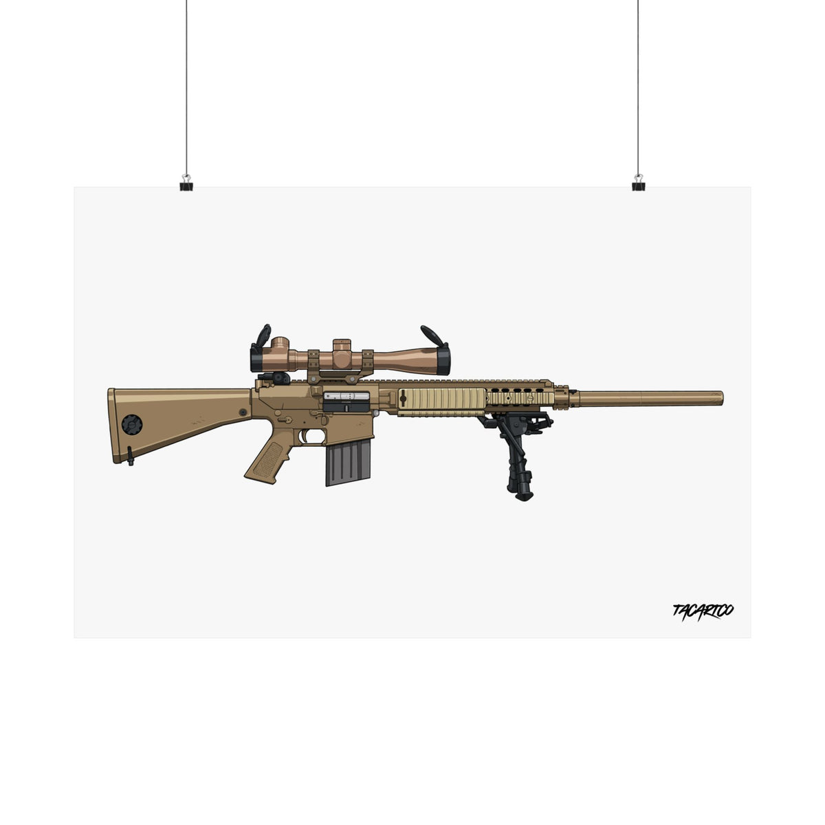 M110 SASS - Matte Poster (White Background)