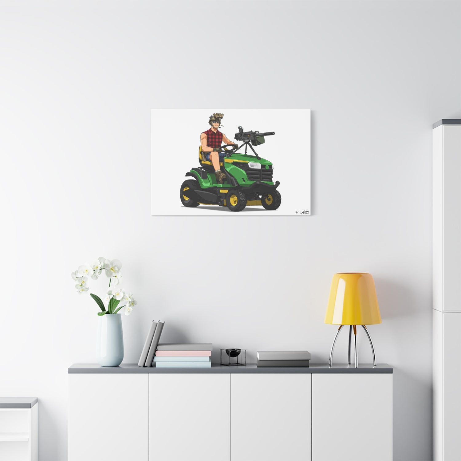 Freedom Cuts β Tactical Lawn Mower Canvas Print
