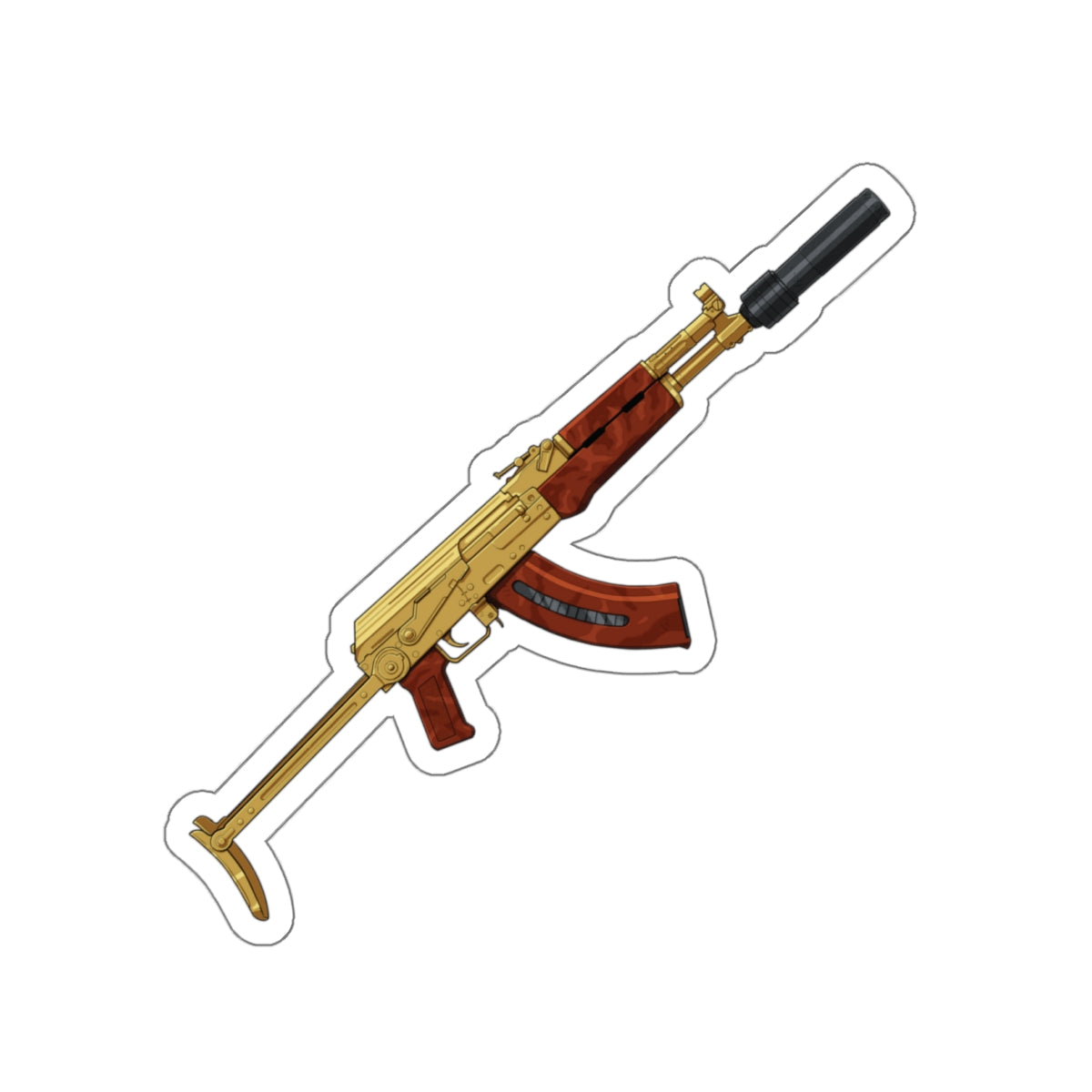 Gold AK v2- Sticker