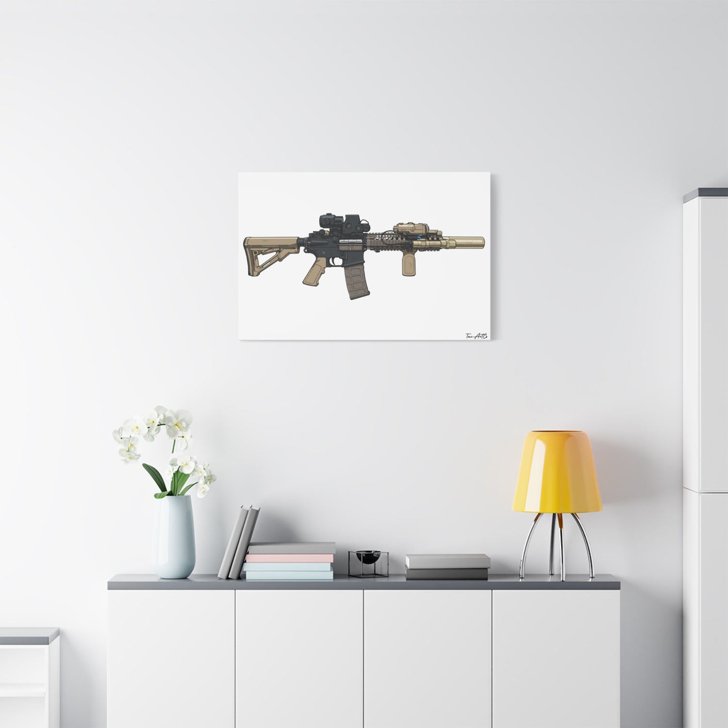 MK18 β Close Quarters King Canvas Print
