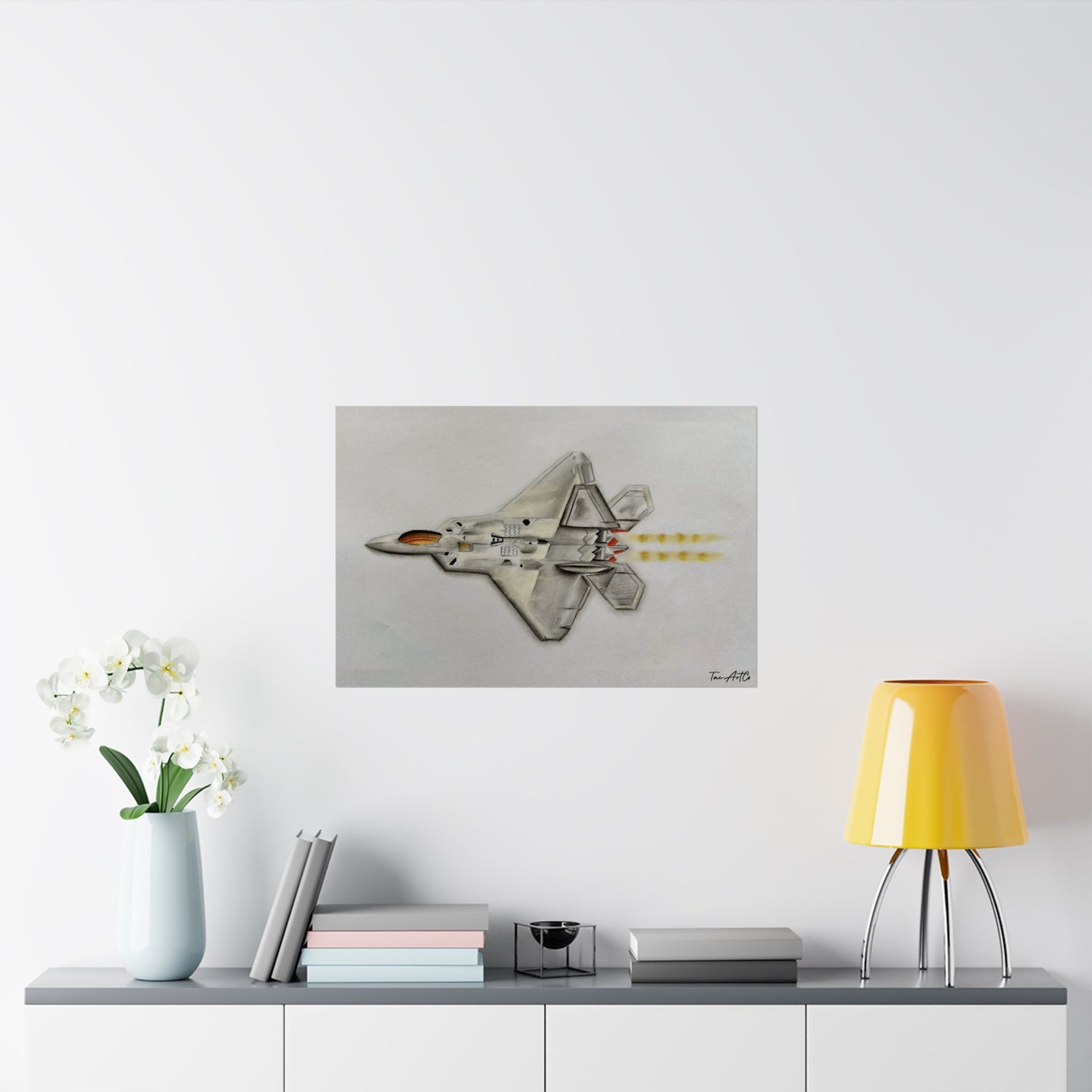 F22 Raptor Sketch - Matte Poster