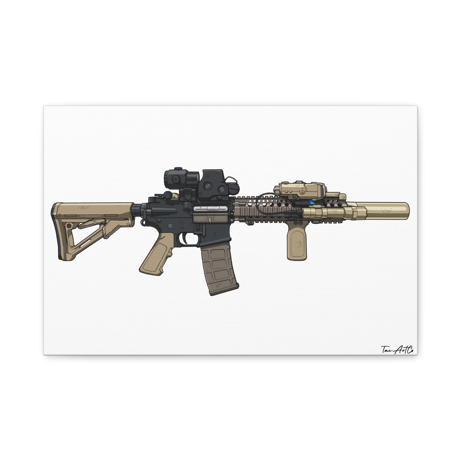 MK18 β Close Quarters King Canvas Print