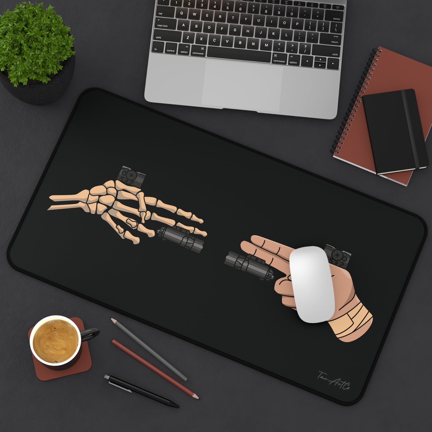 TacArt Life & Death Finger Gun v1 - Desk Mat