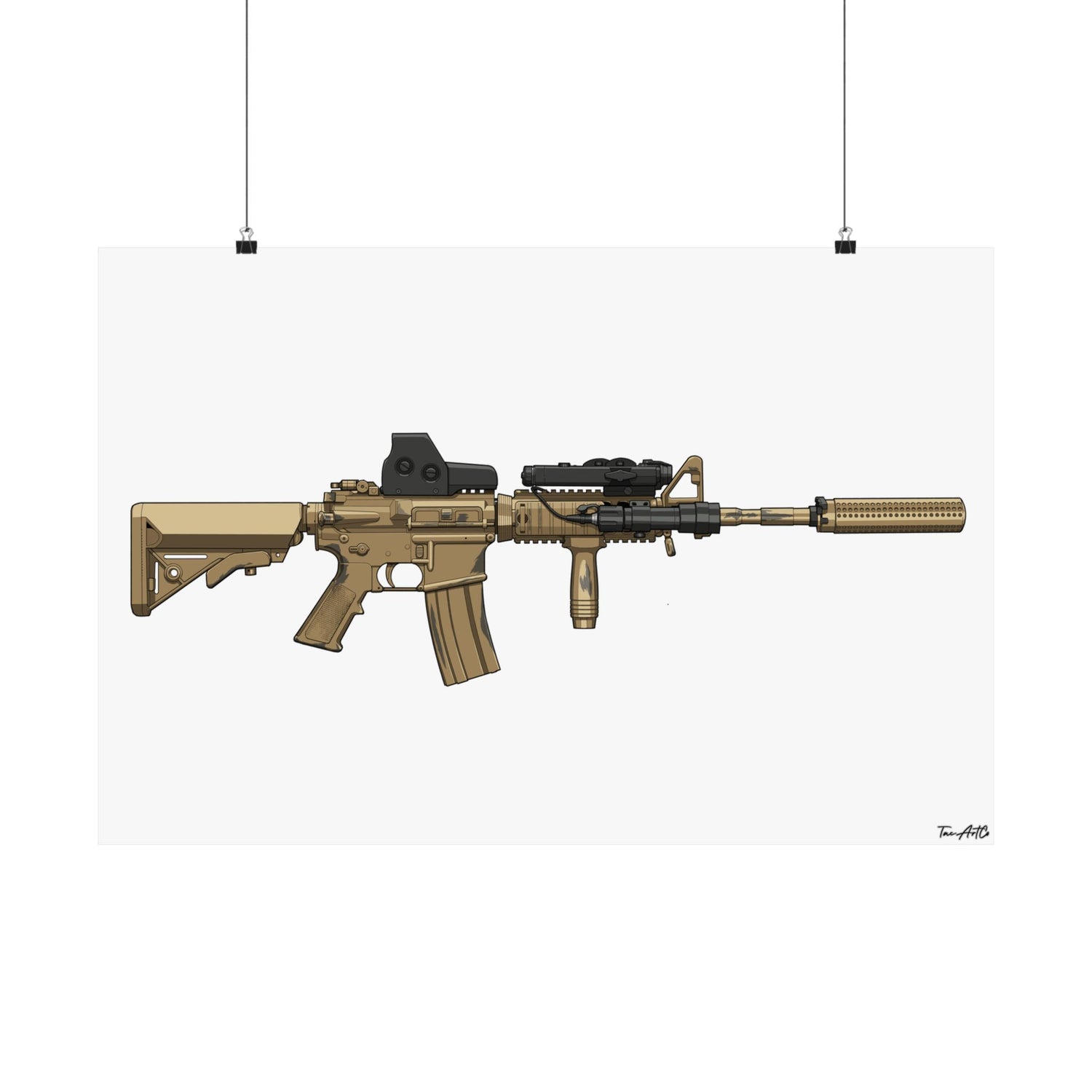 M4A1 Block I - Matte Poster