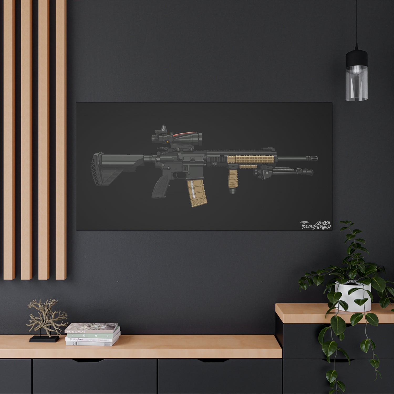 M27 IAR – Canvas Print (Black Background)