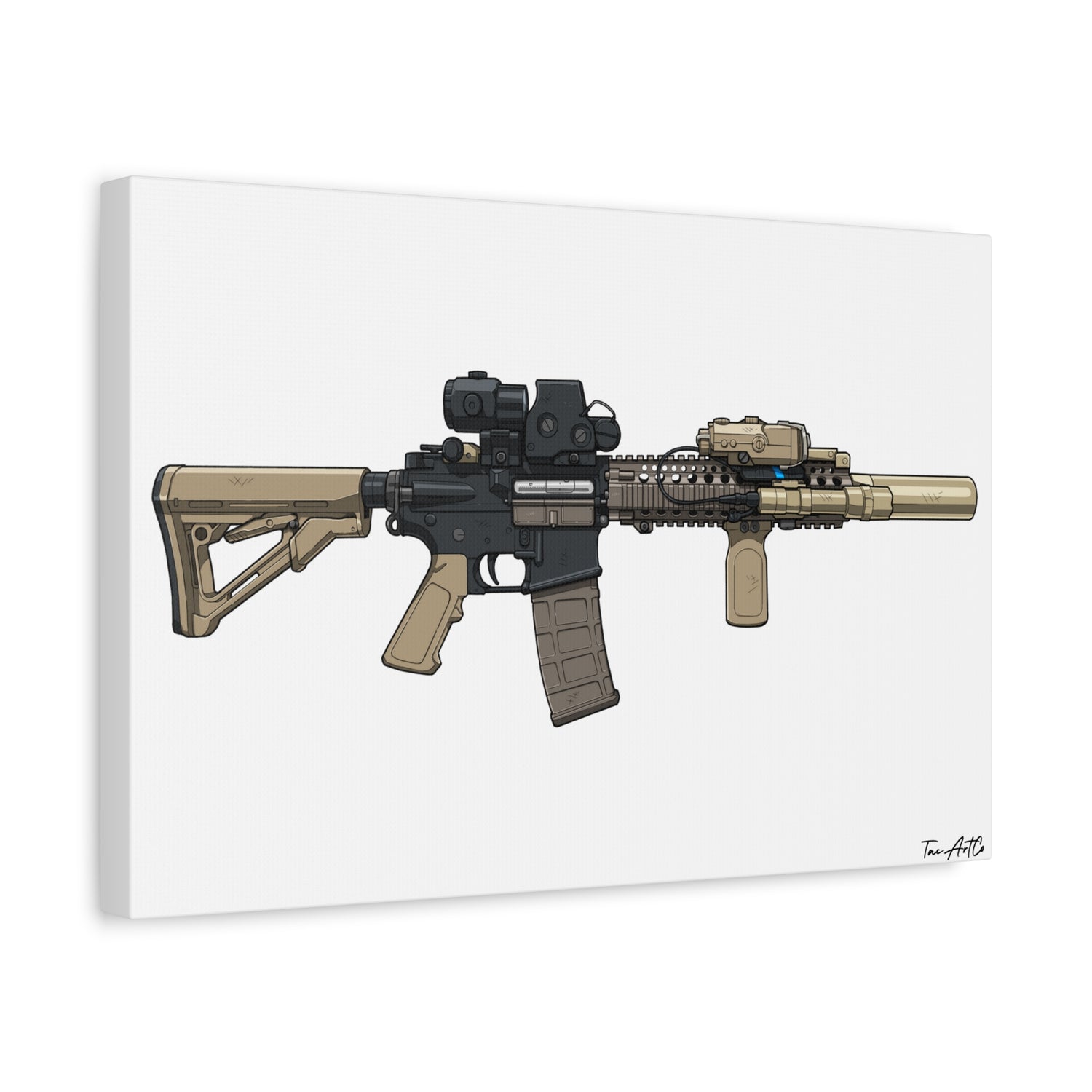 MK18 β Close Quarters King Canvas Print