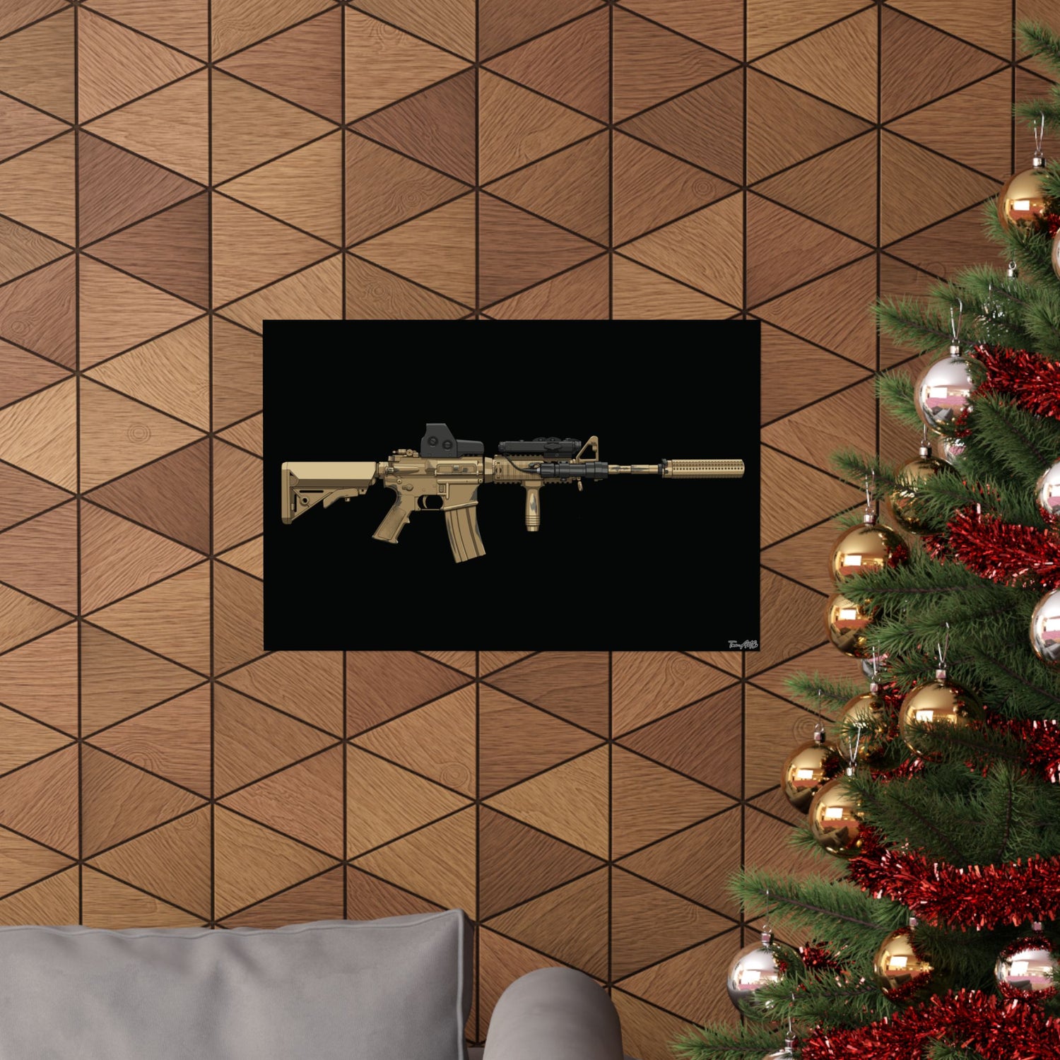 M4A1 Block I - Matte Poster (Black Background)