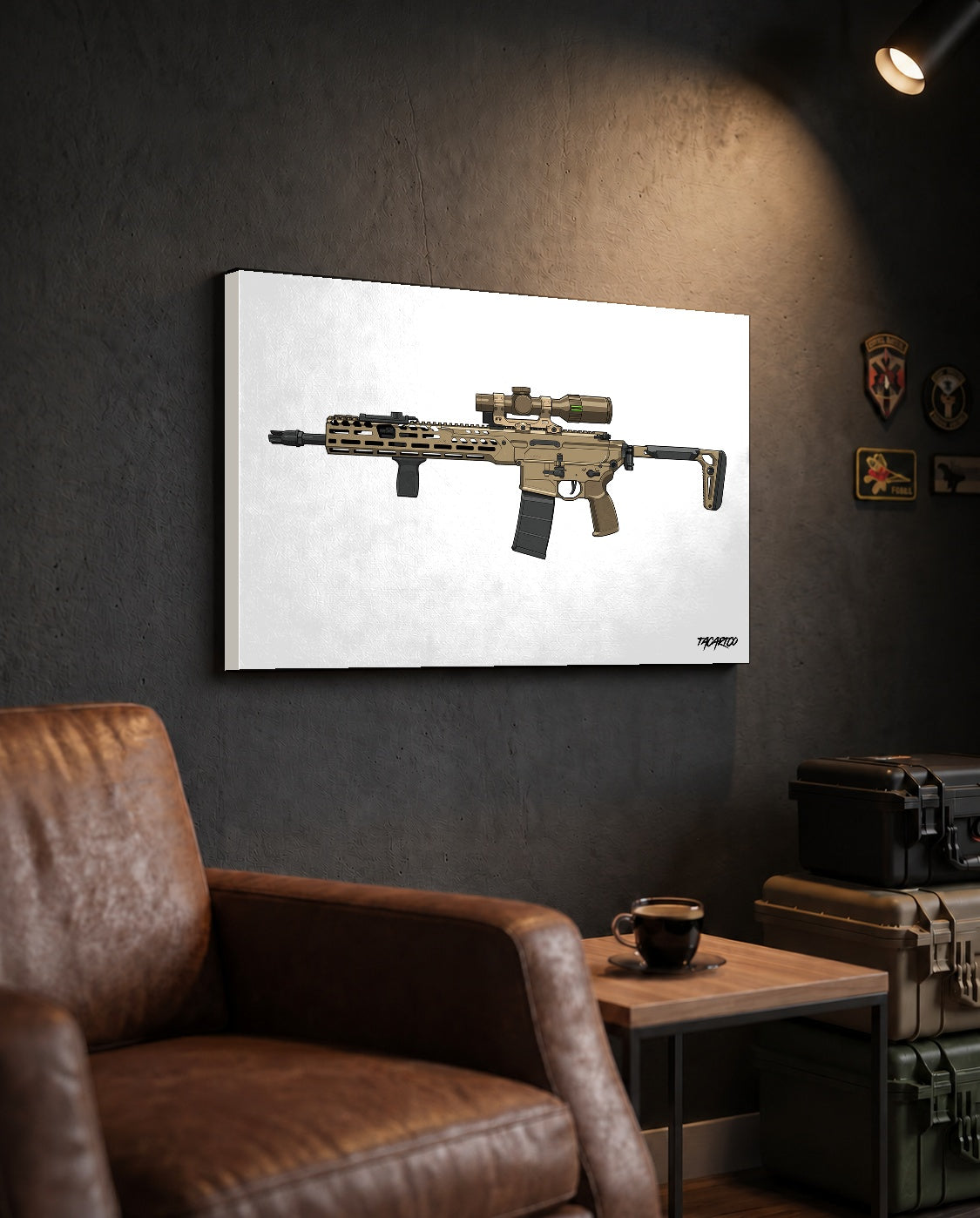 SIG MCX Spear - Canvas Print (White Background) — TacArtCo lifestyle mockup