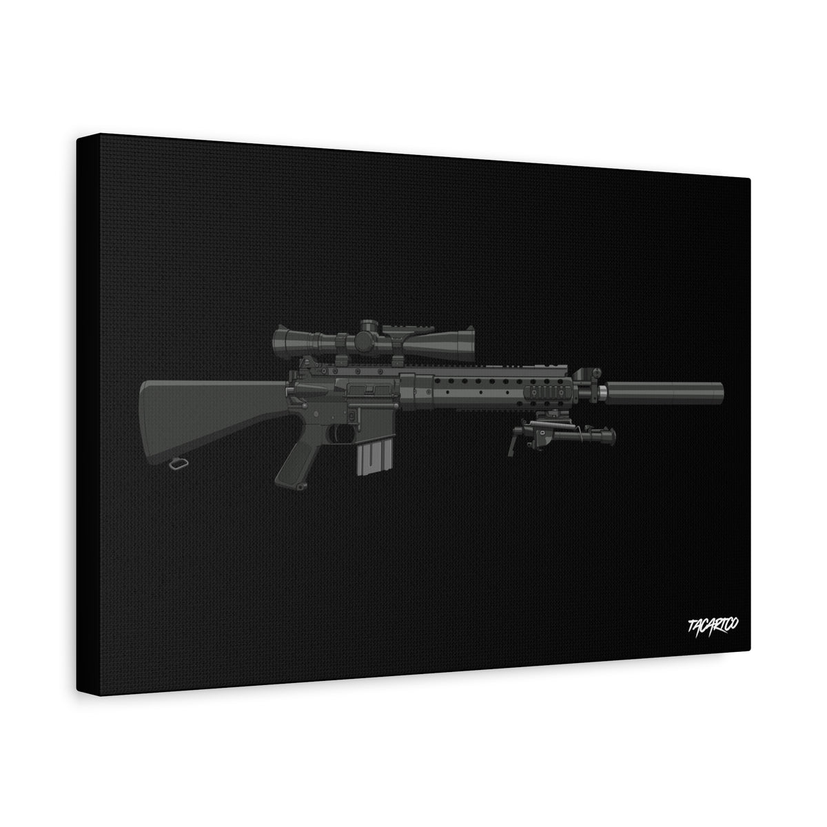 MK12 - Canvas Print (Black Background)