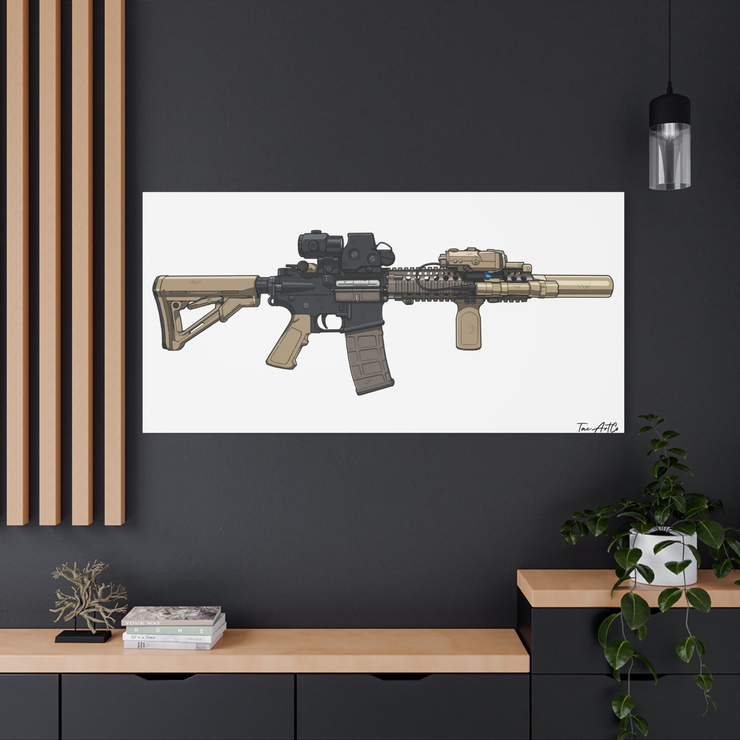 MK18 β Close Quarters King Canvas Print