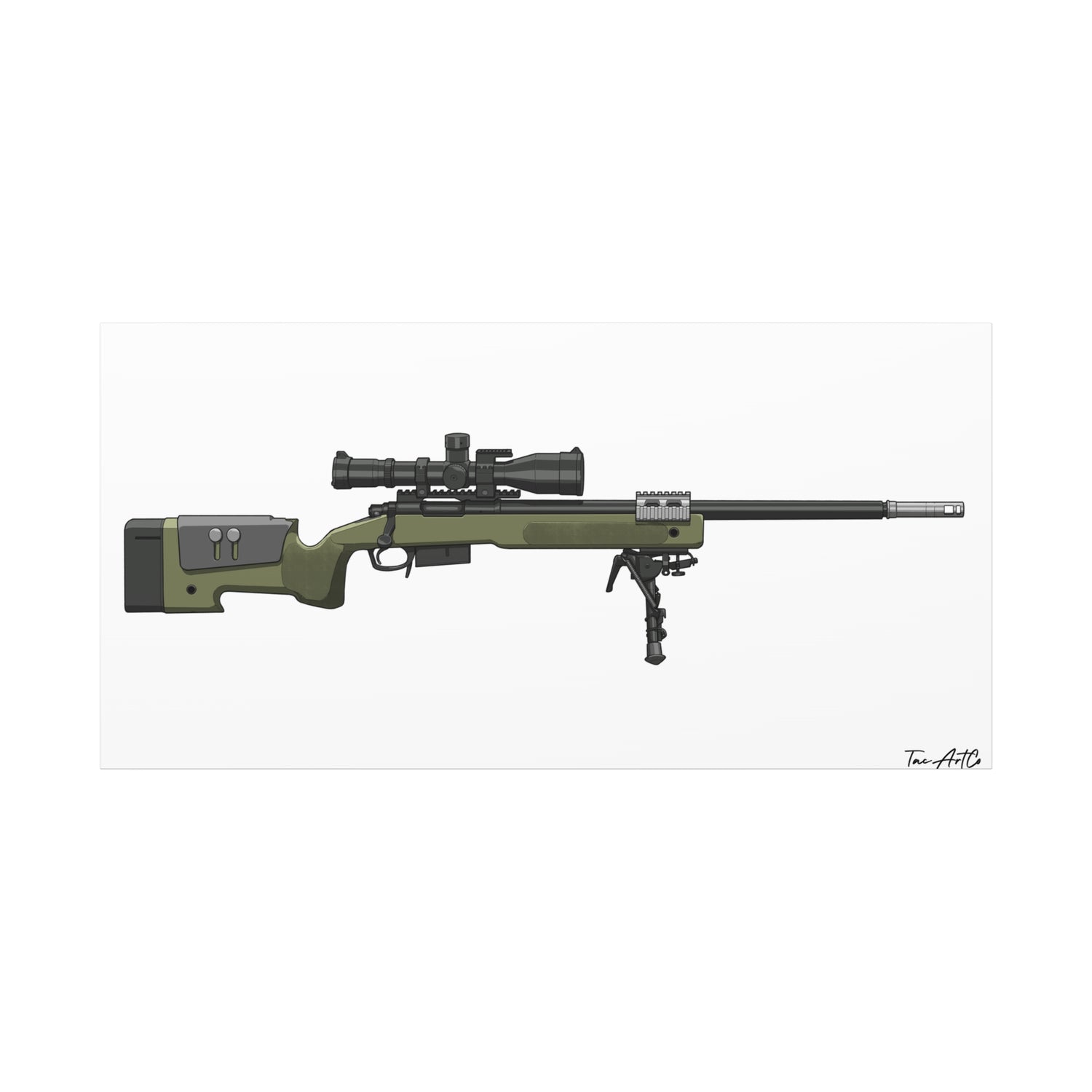 M40A5 Sniper Rifle – Canvas Print