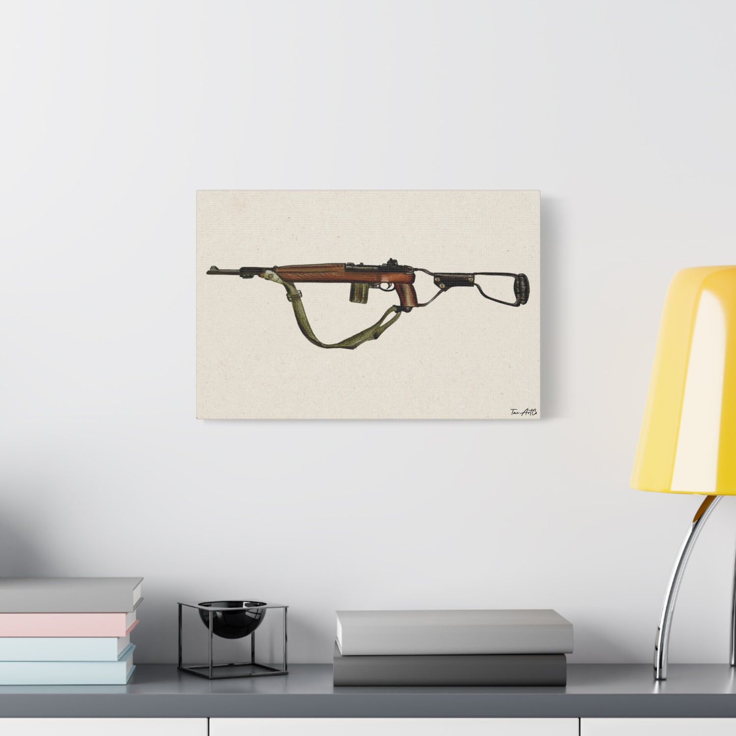 M1 Carbine Canvas Print – Classic Firearm Art with a WWII Soul