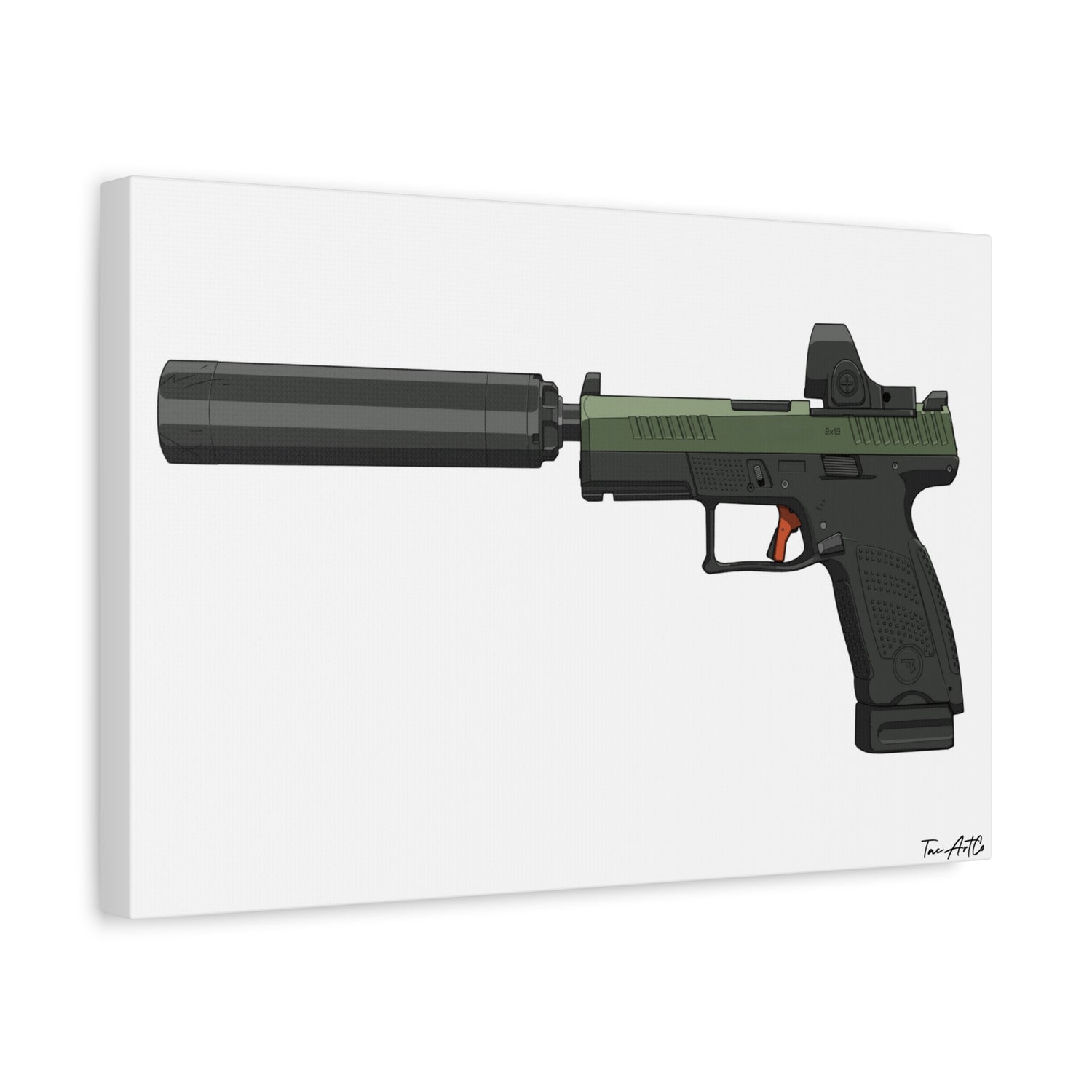 CZ P-10 C Suppressed w/SRO – Canvas Print